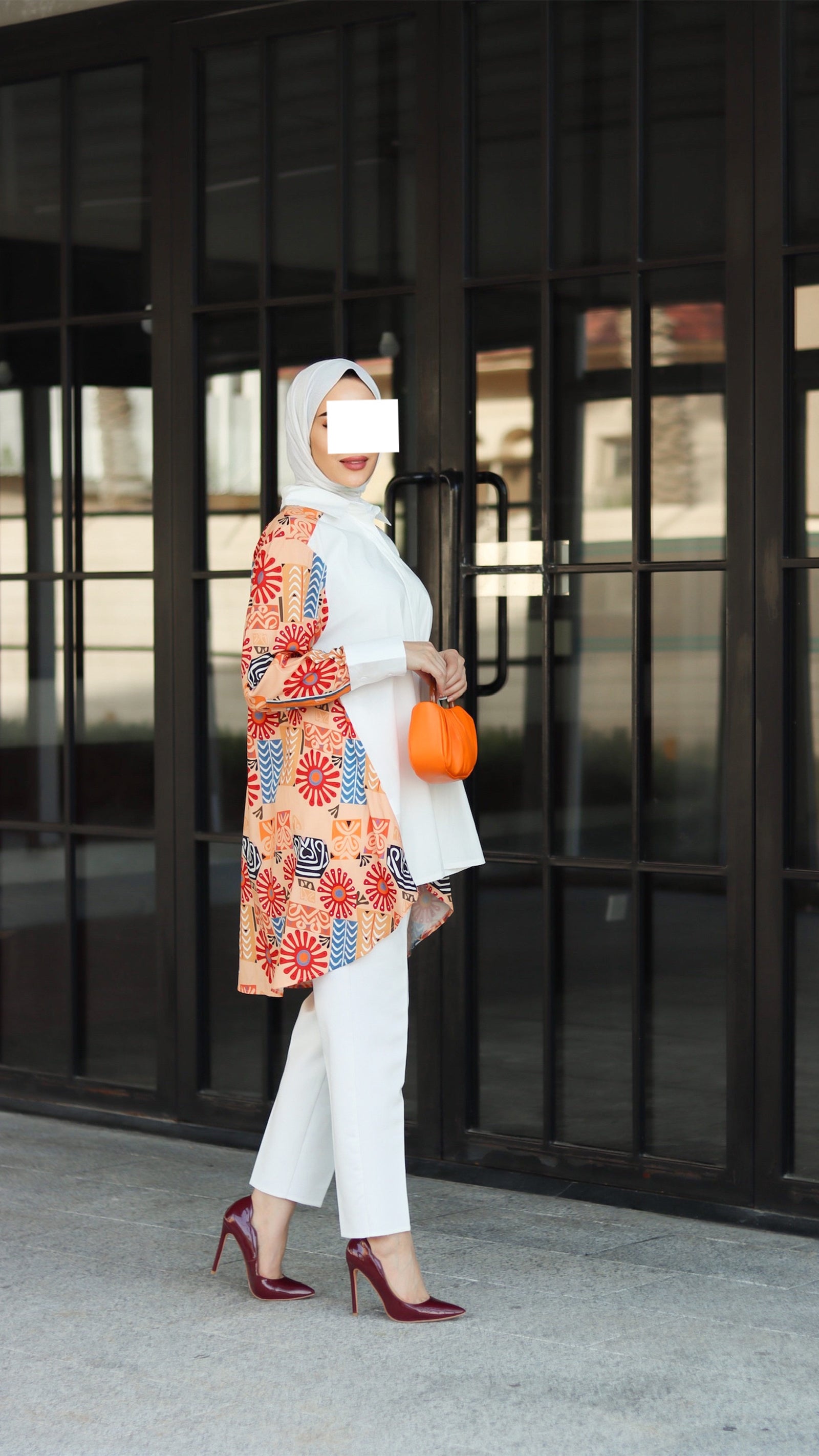 Peach Side Panel Shirt