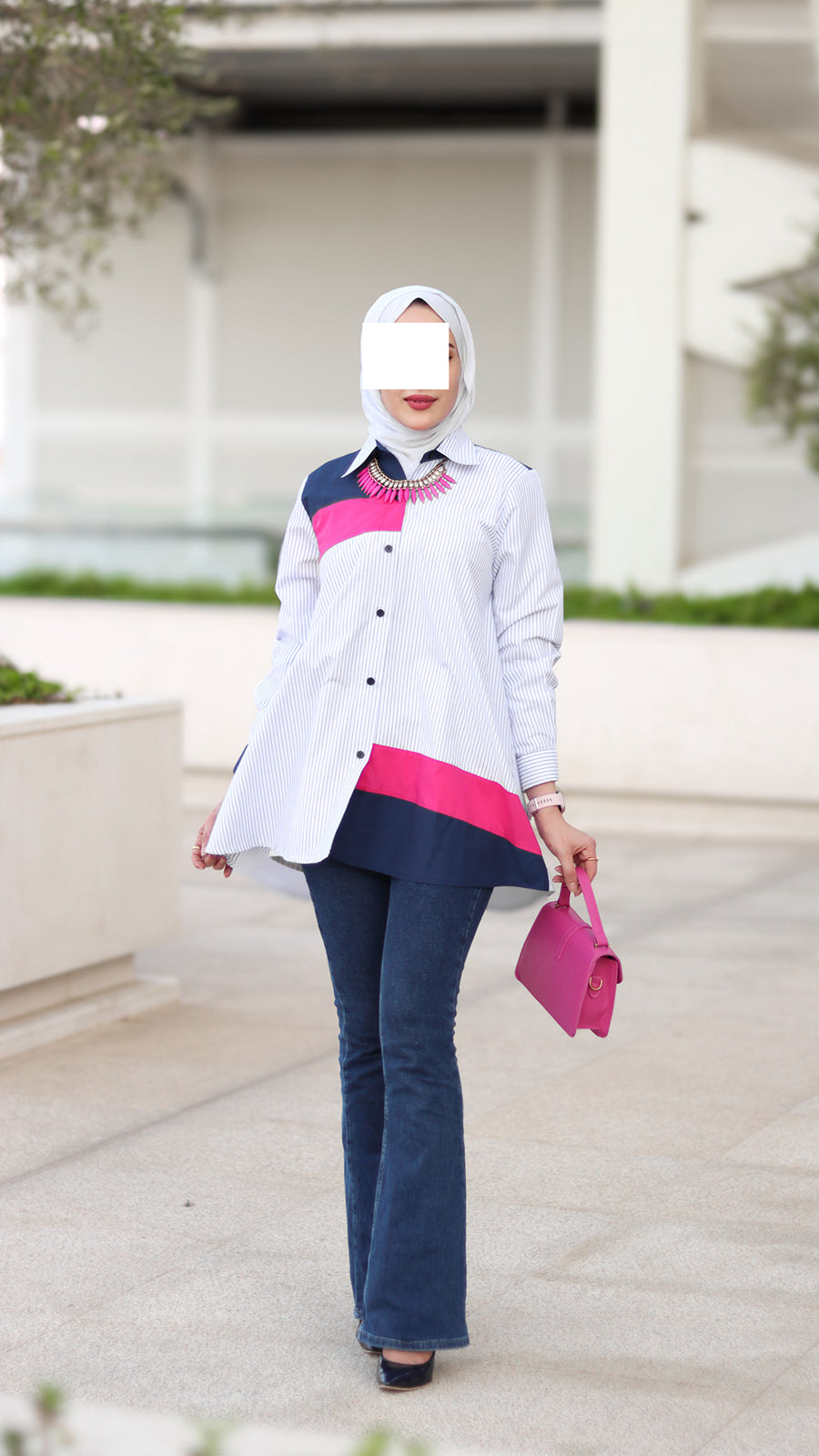 Striped Color Block Shirt