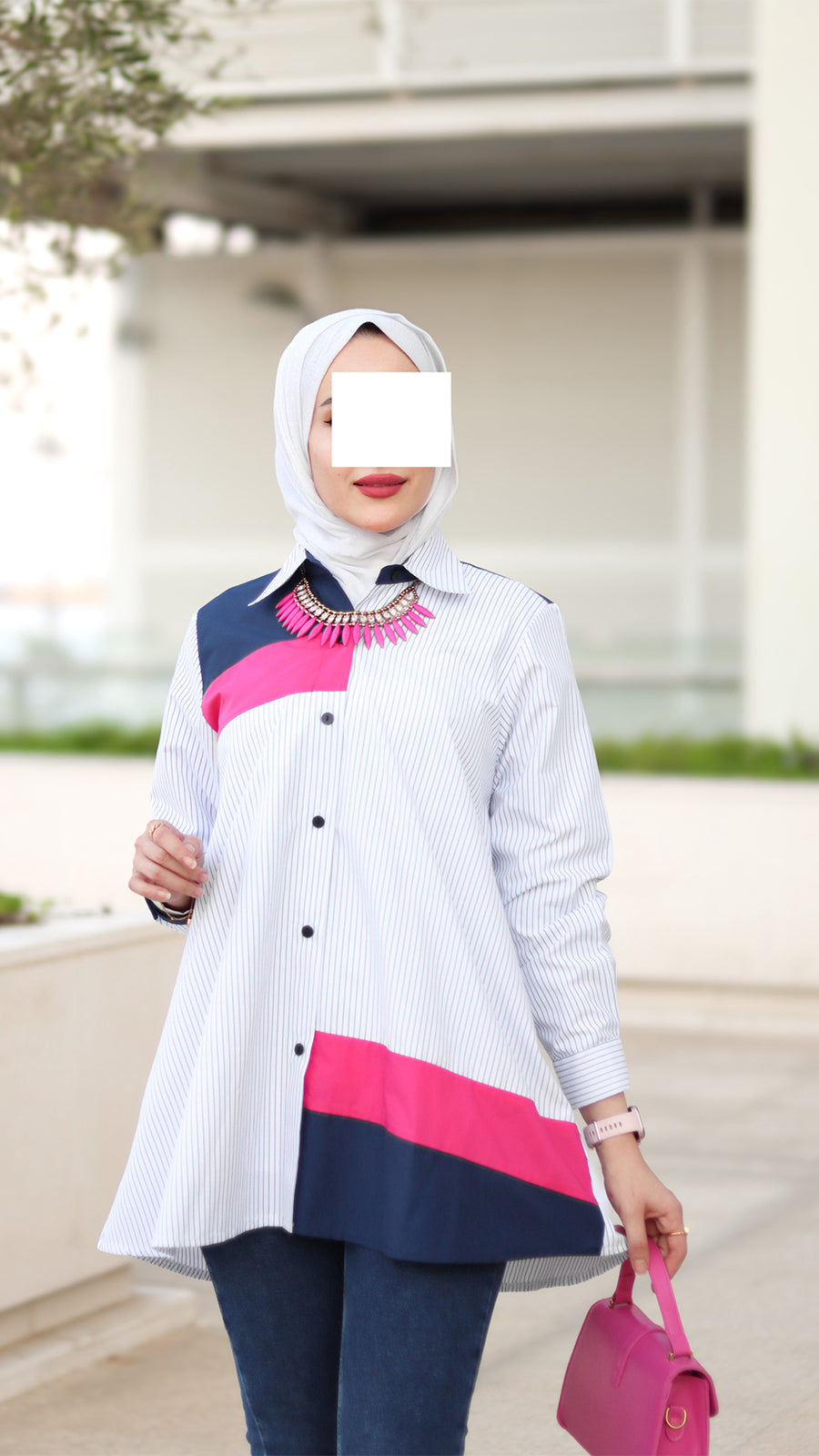 Striped Color Block Shirt