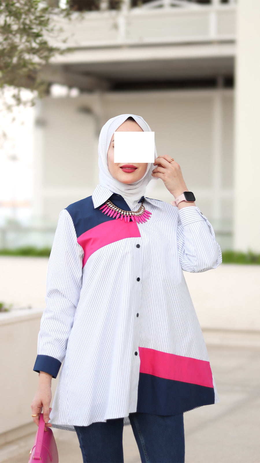 Striped Color Block Shirt