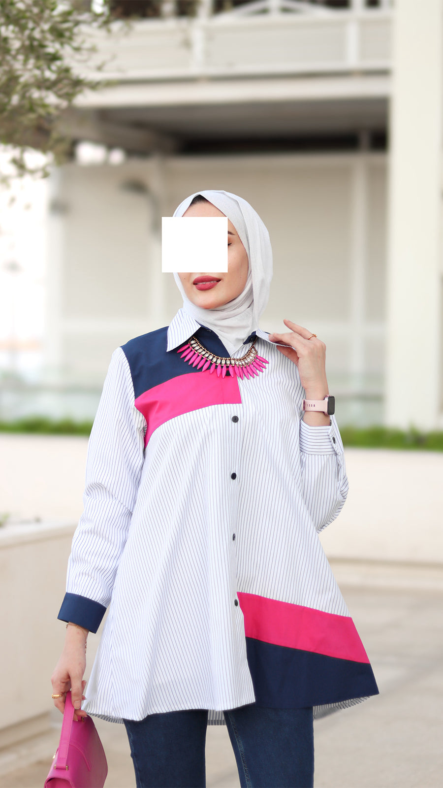 Striped Color Block Shirt