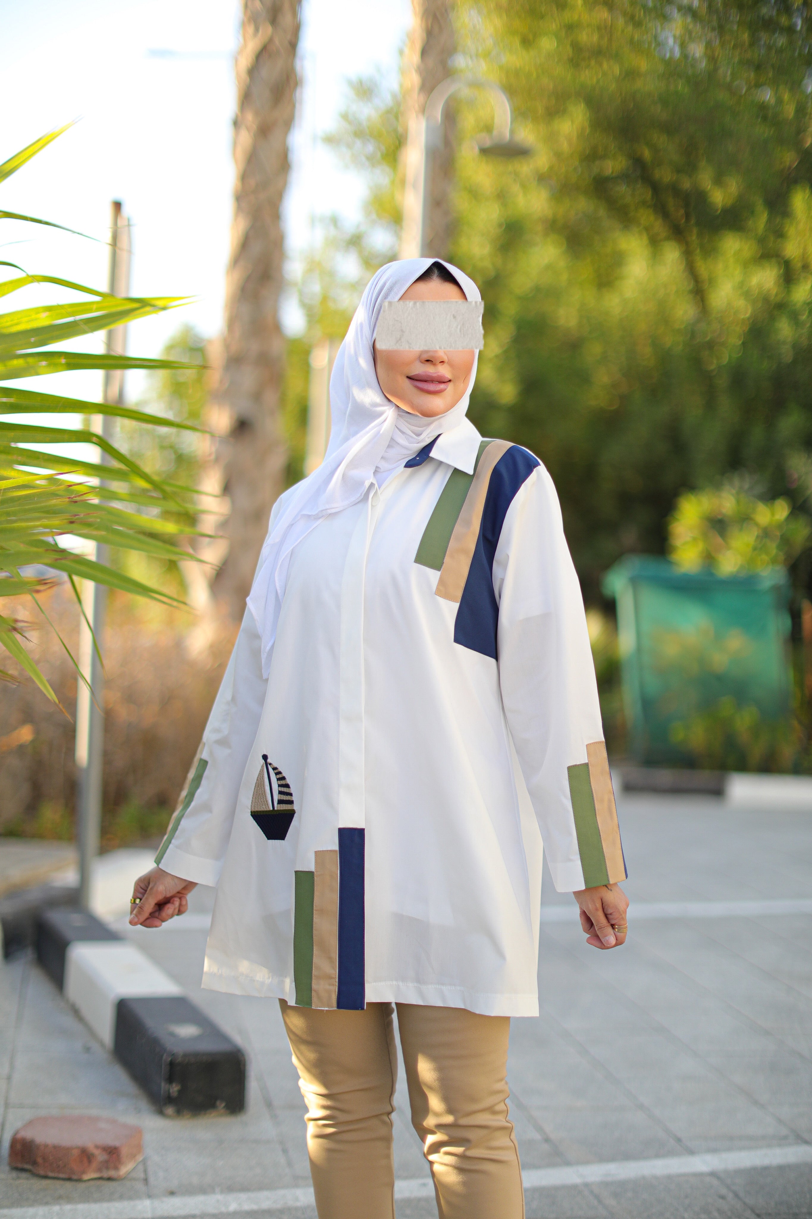 قميص بلوك بحري