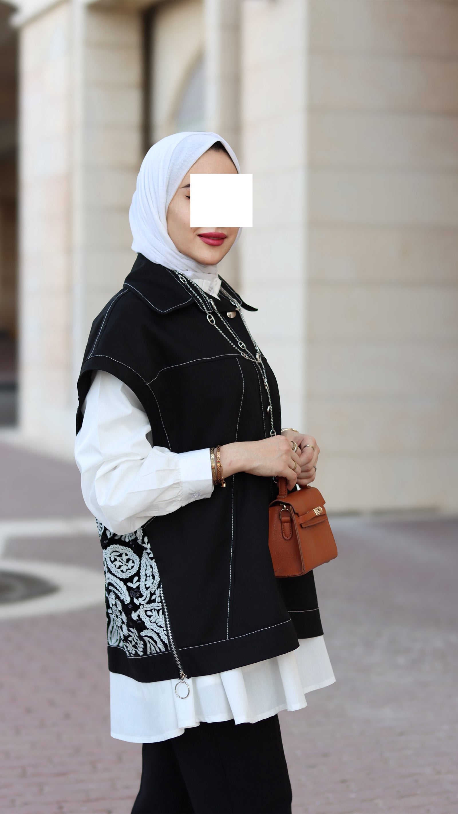Contrast Stitch Poplin Jacket