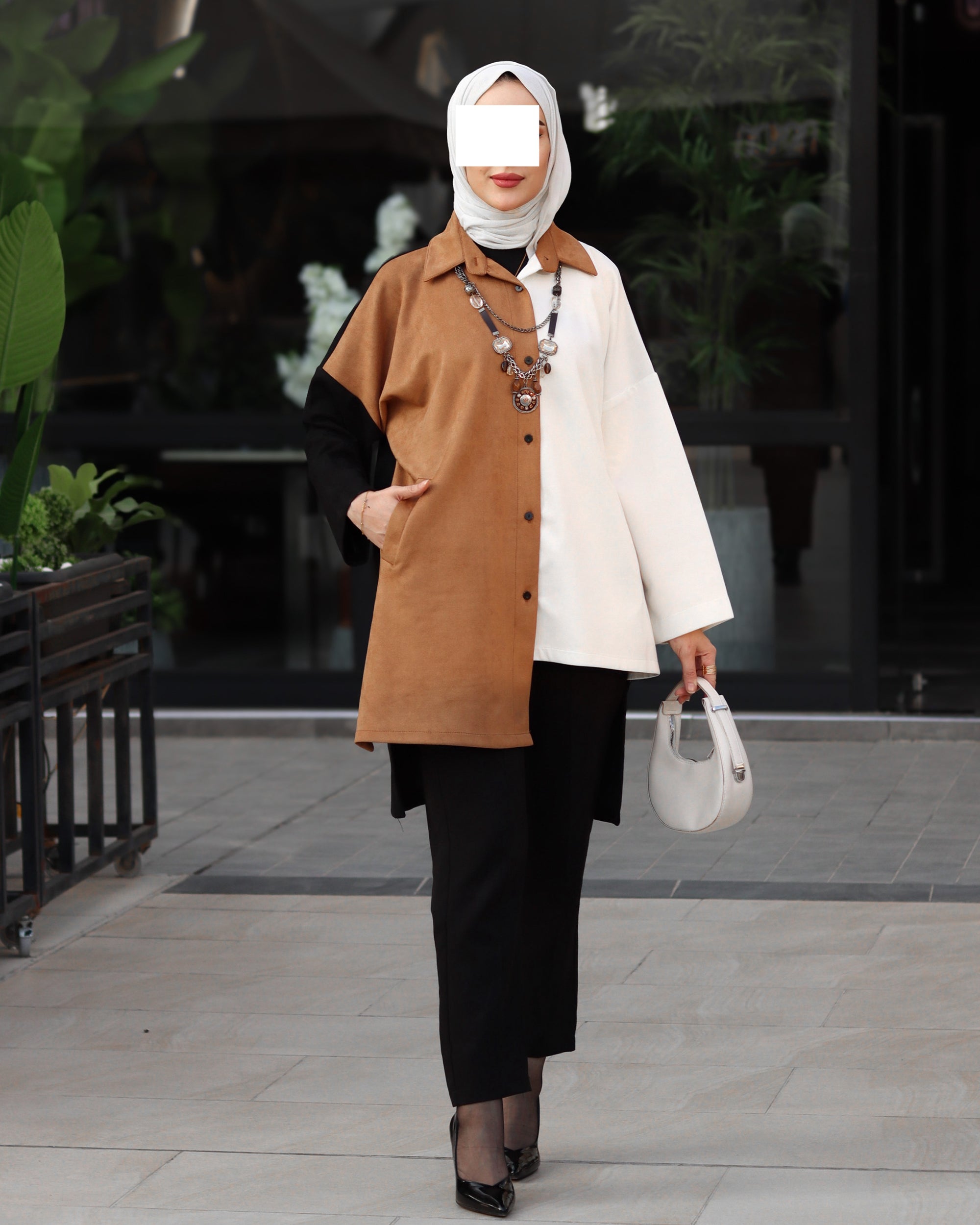 Classic Chamois Shirt – Camel & Off-White