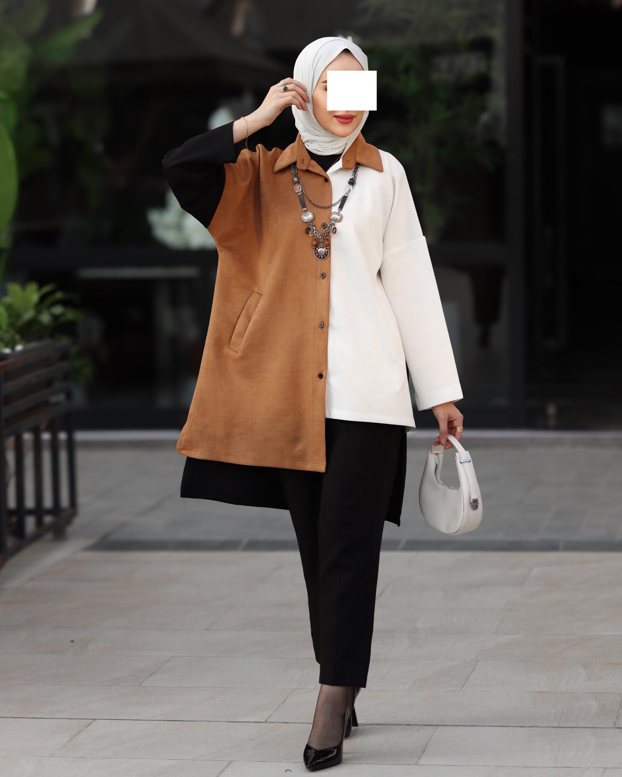 Classic Chamois Shirt – Camel & Off-White