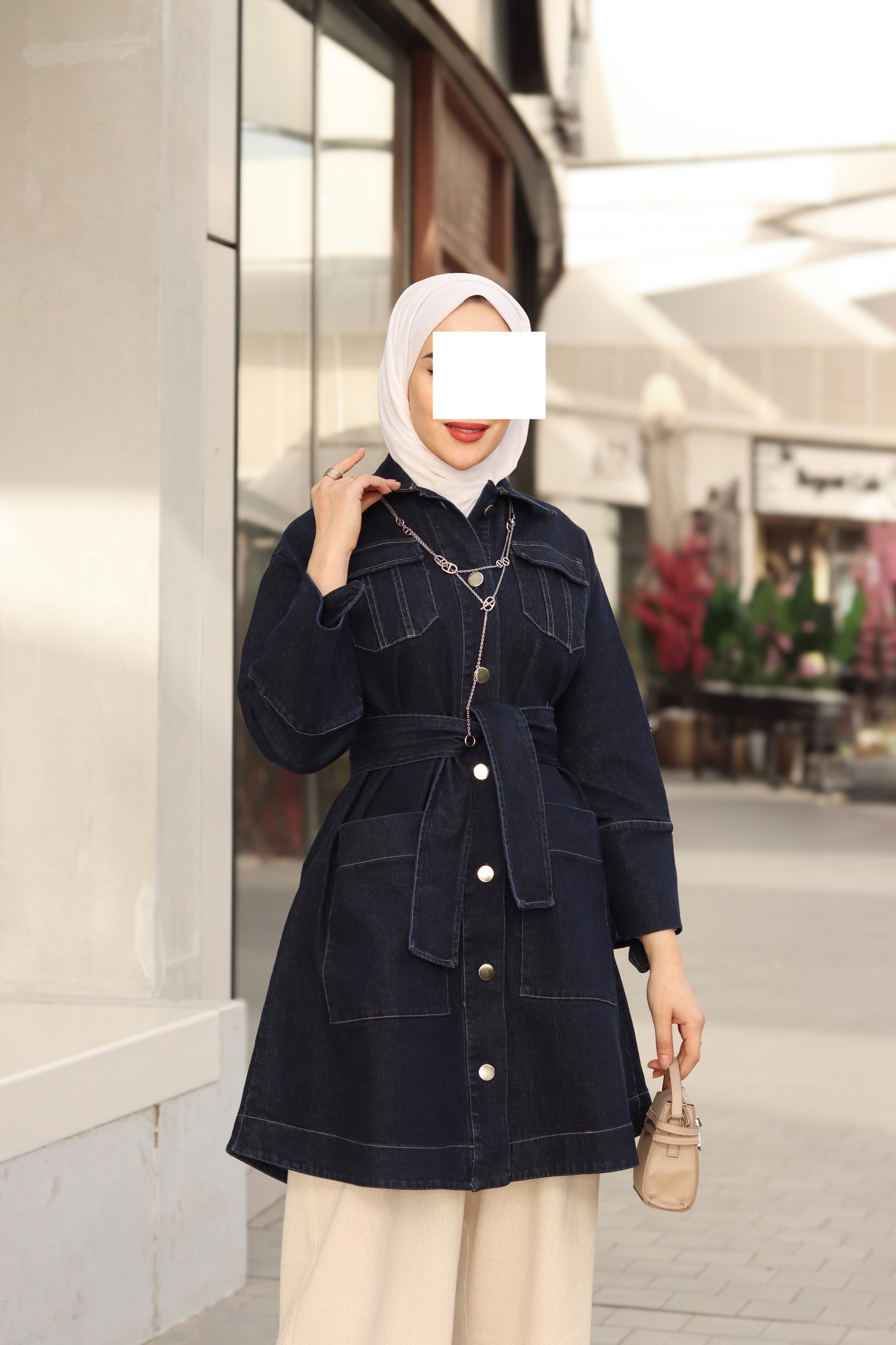 Belted Jeans Jacket