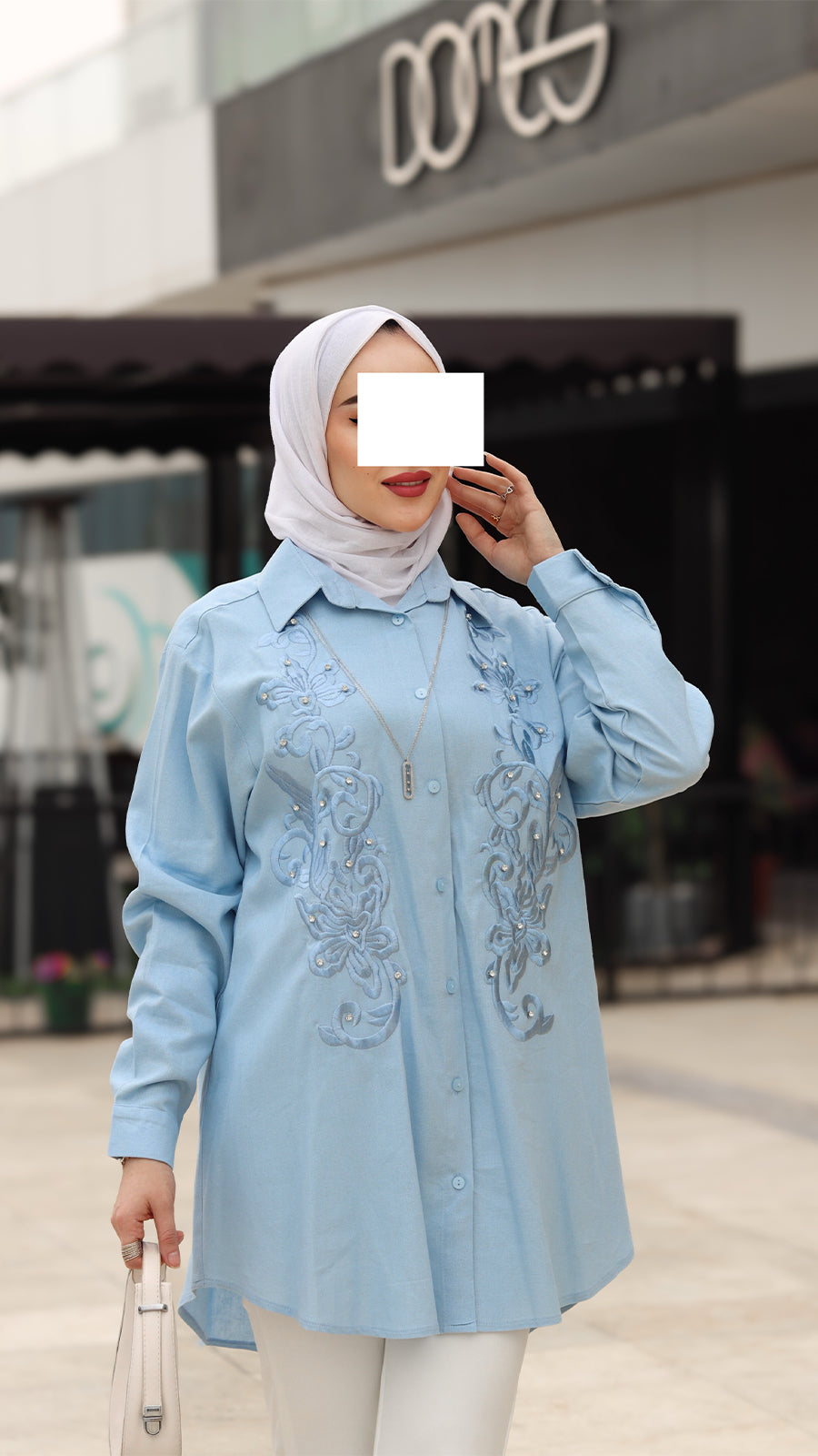 Embroidered Linen Shirt