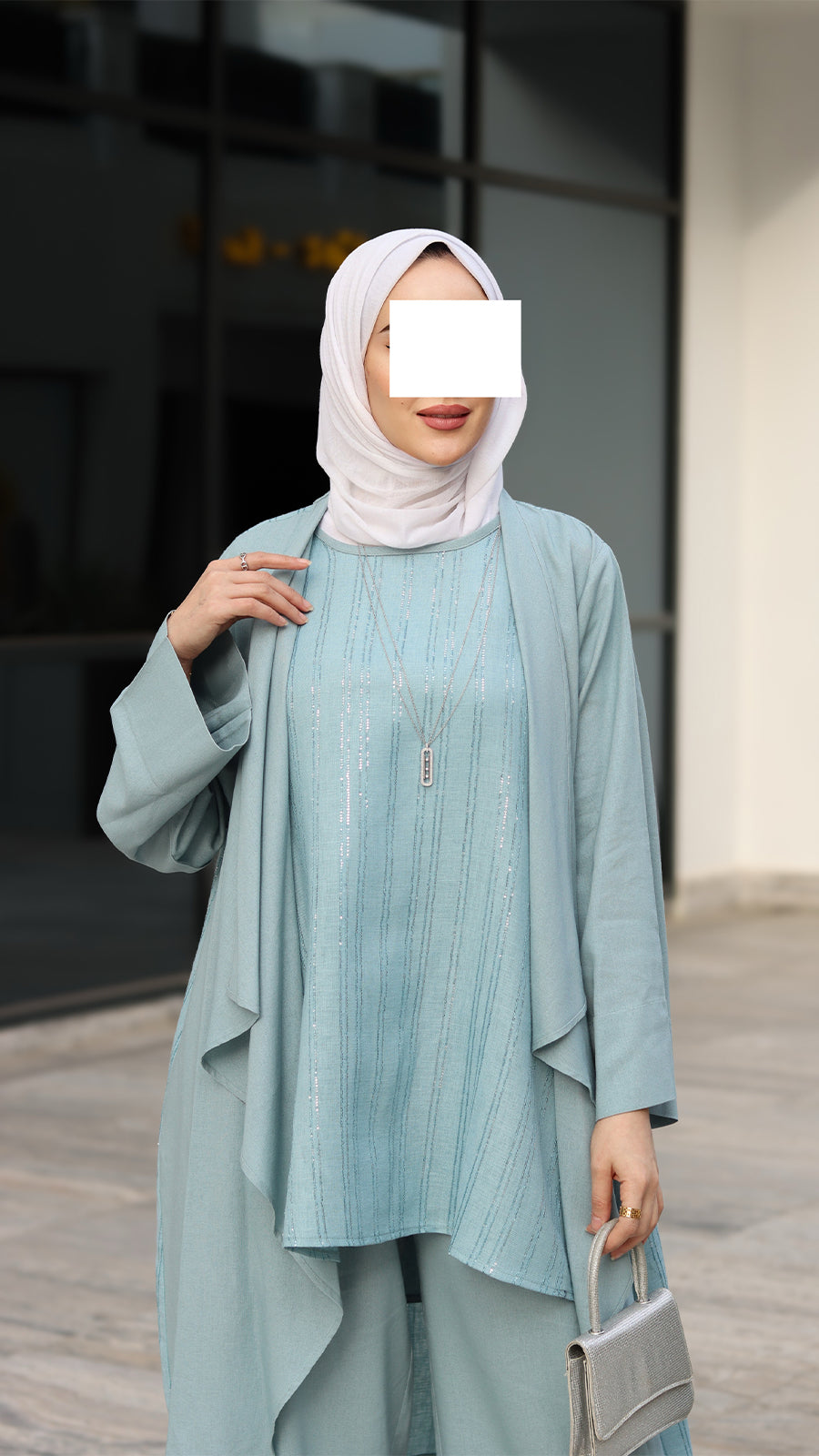 Light Blue Linen Set