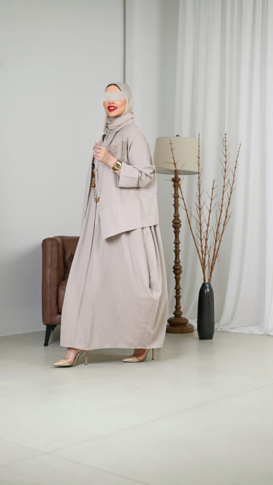 Noor Linen Ensemble Dress