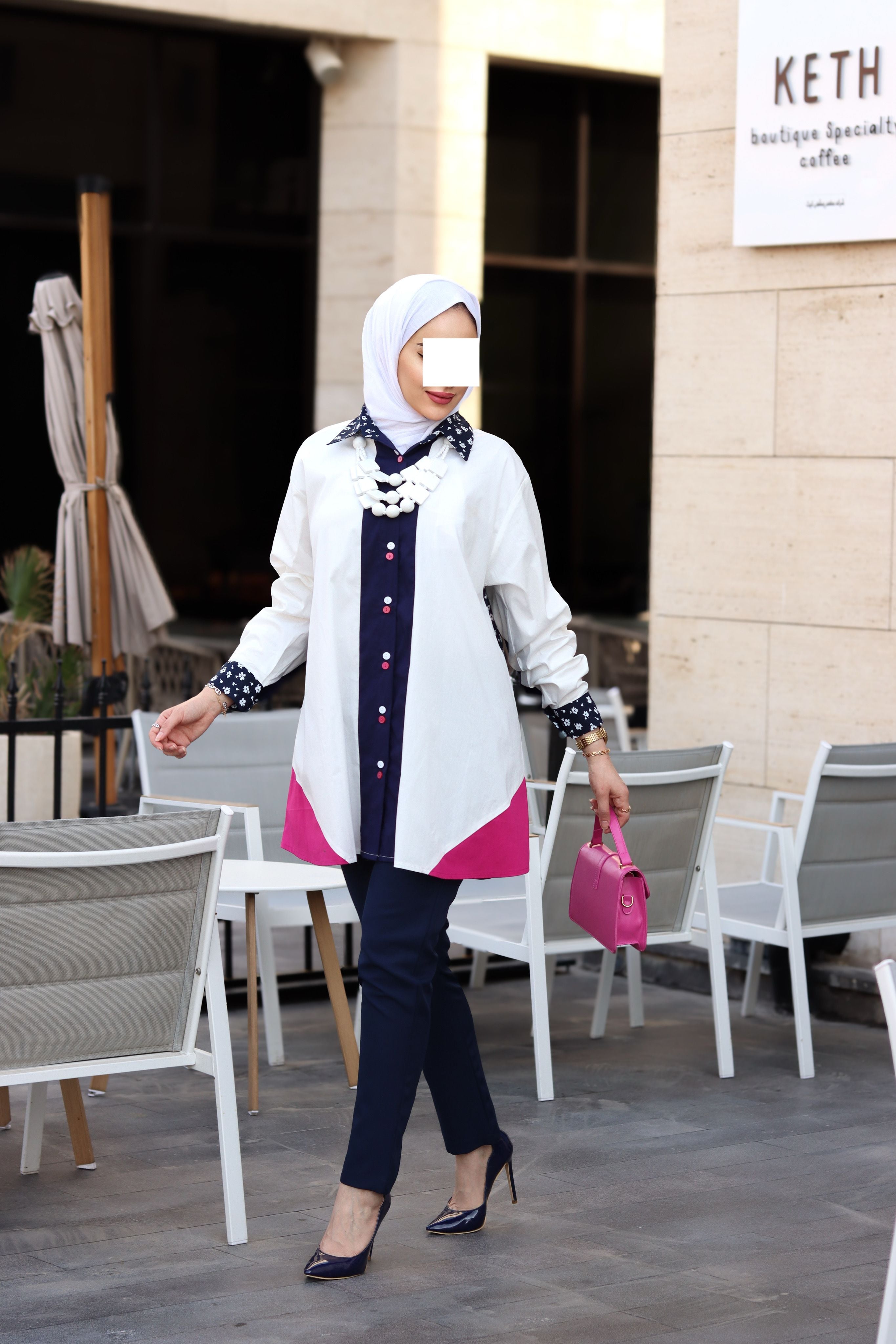 Colorblock Chic Poplin Shirt