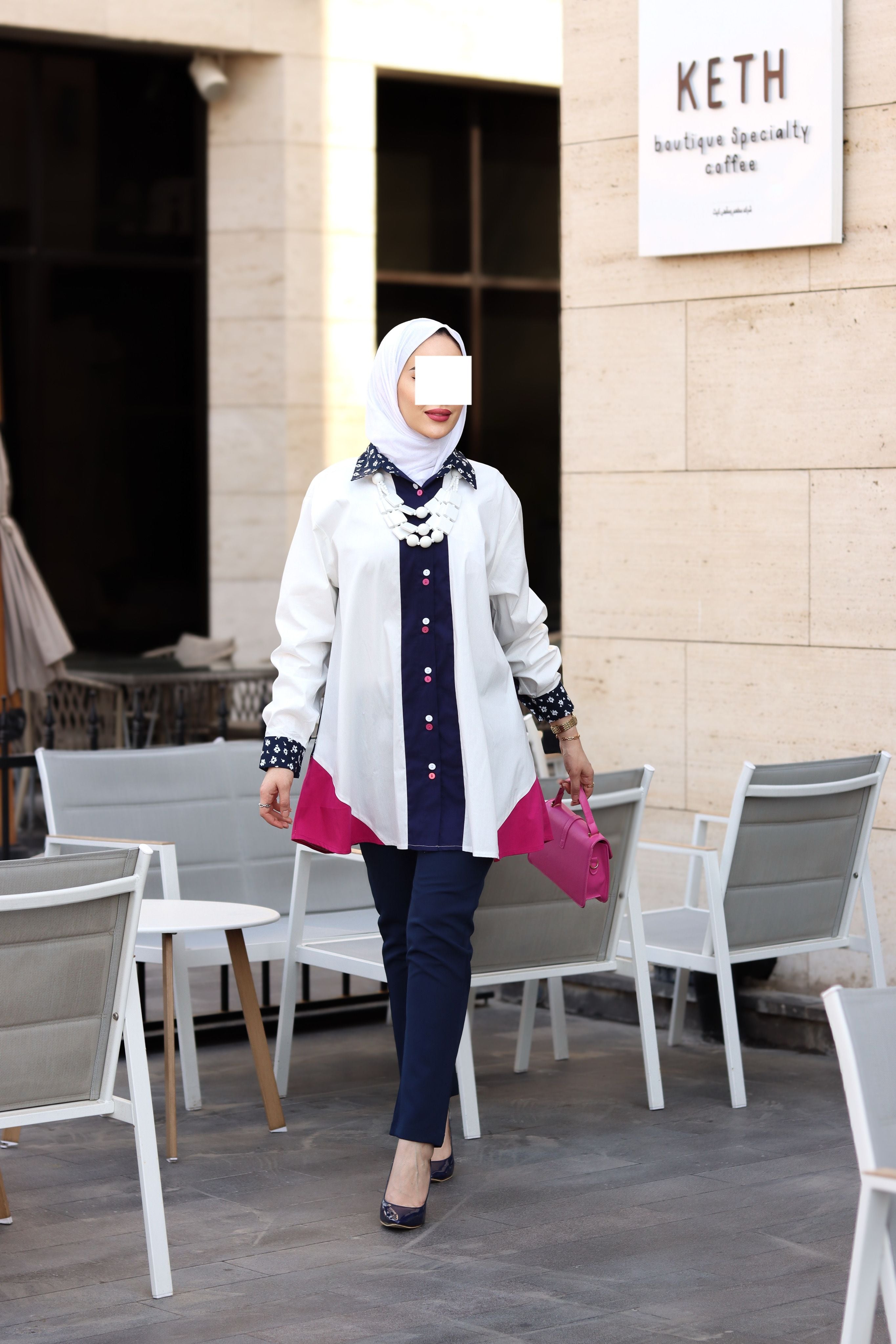 Colorblock Chic Poplin Shirt