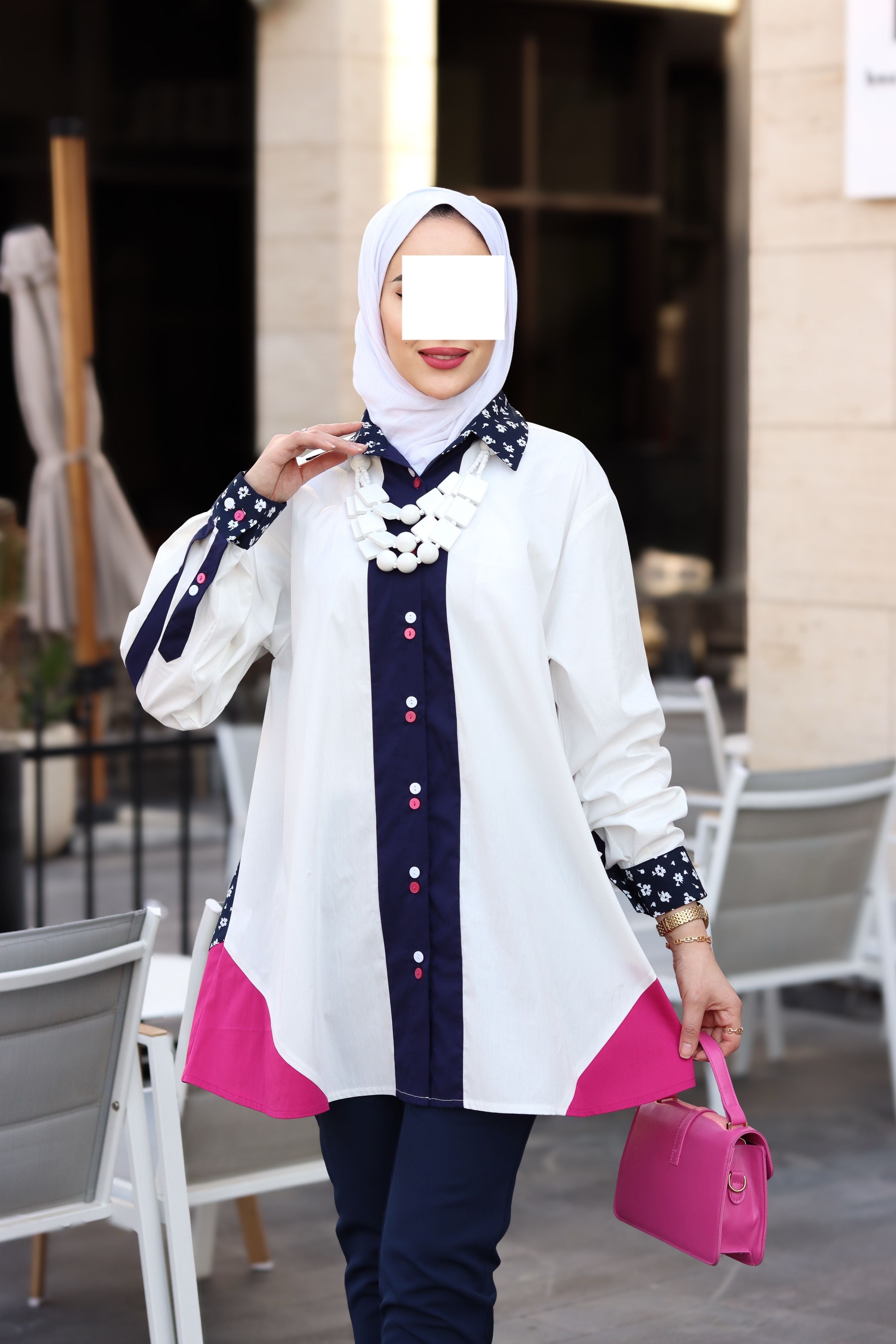 Colorblock Chic Poplin Shirt