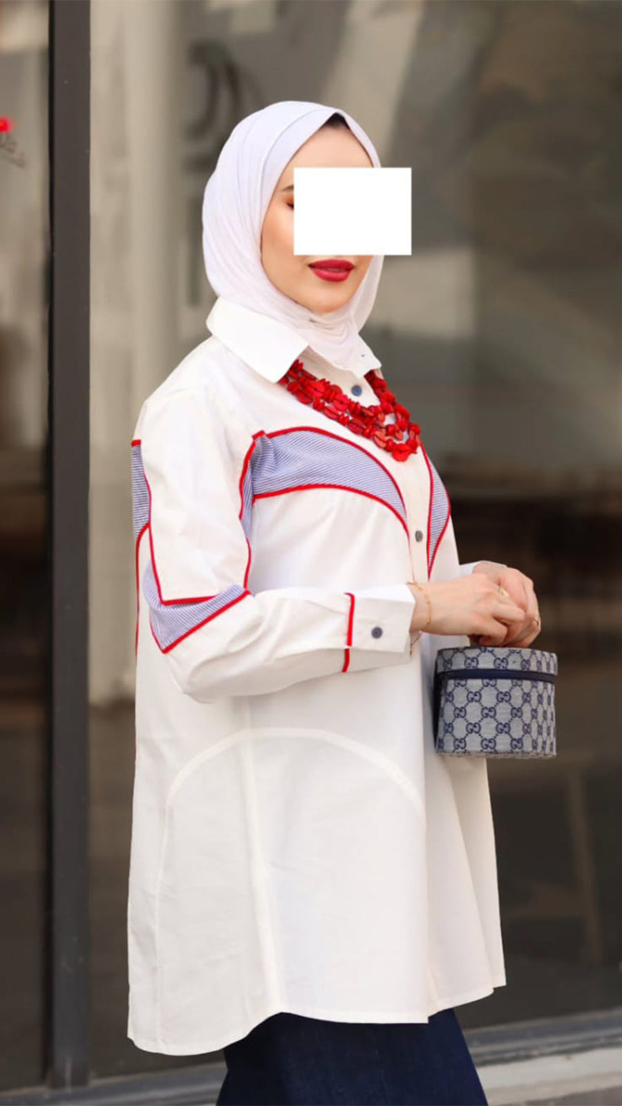 Red Stitch Poplin Shirt