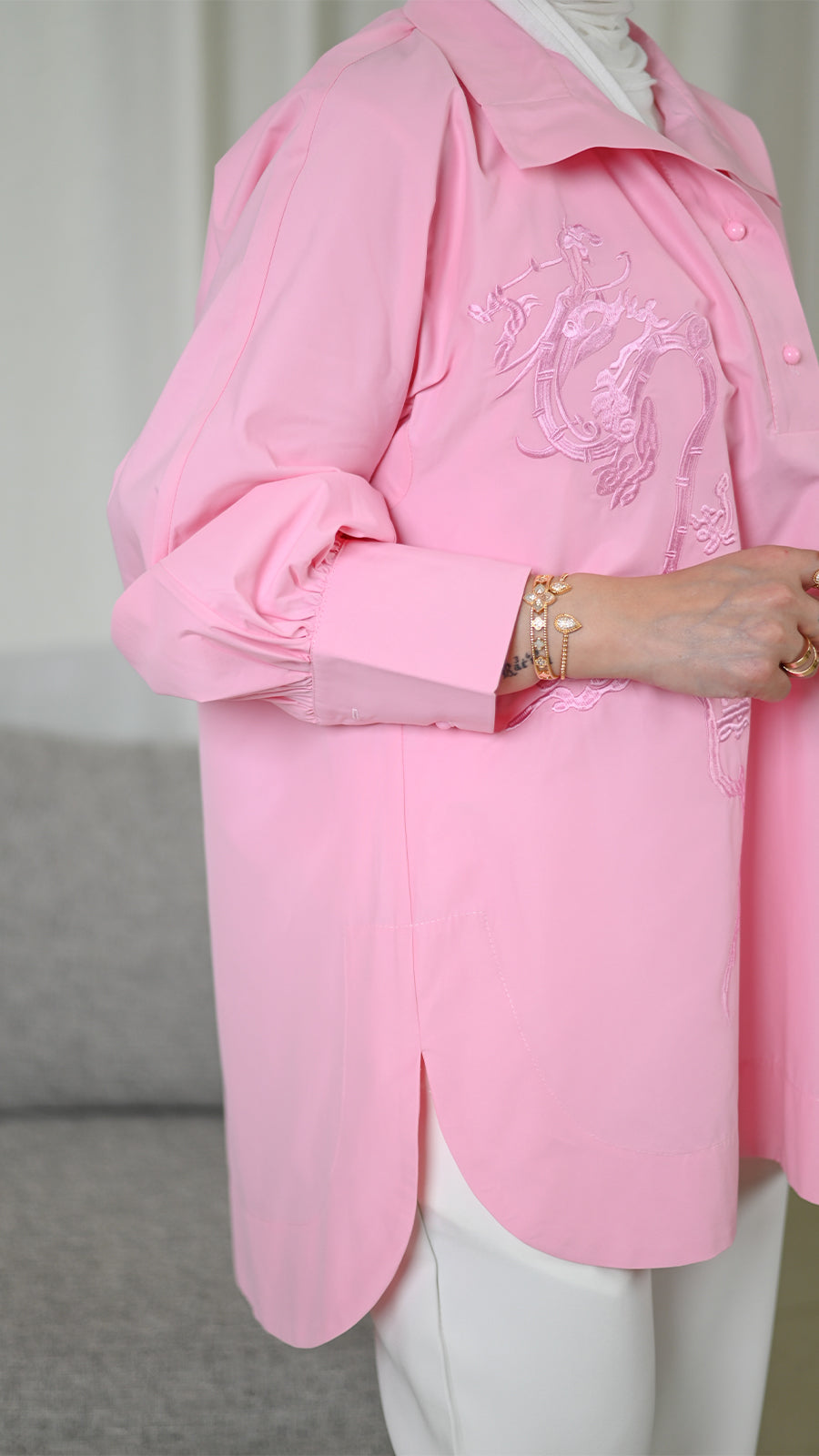 Blush Grace Poplin Shirt