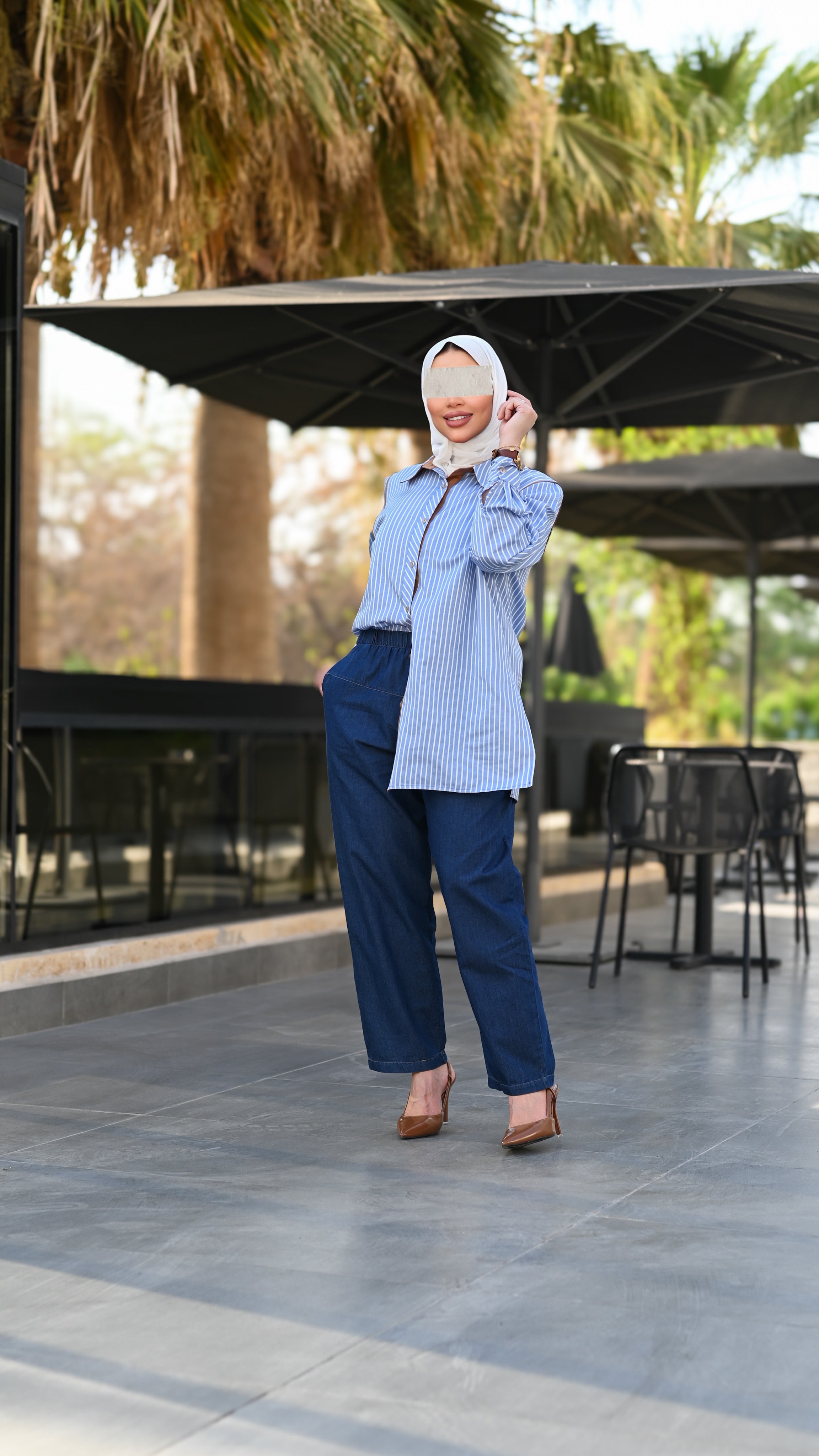 Striped Poplin Shirt