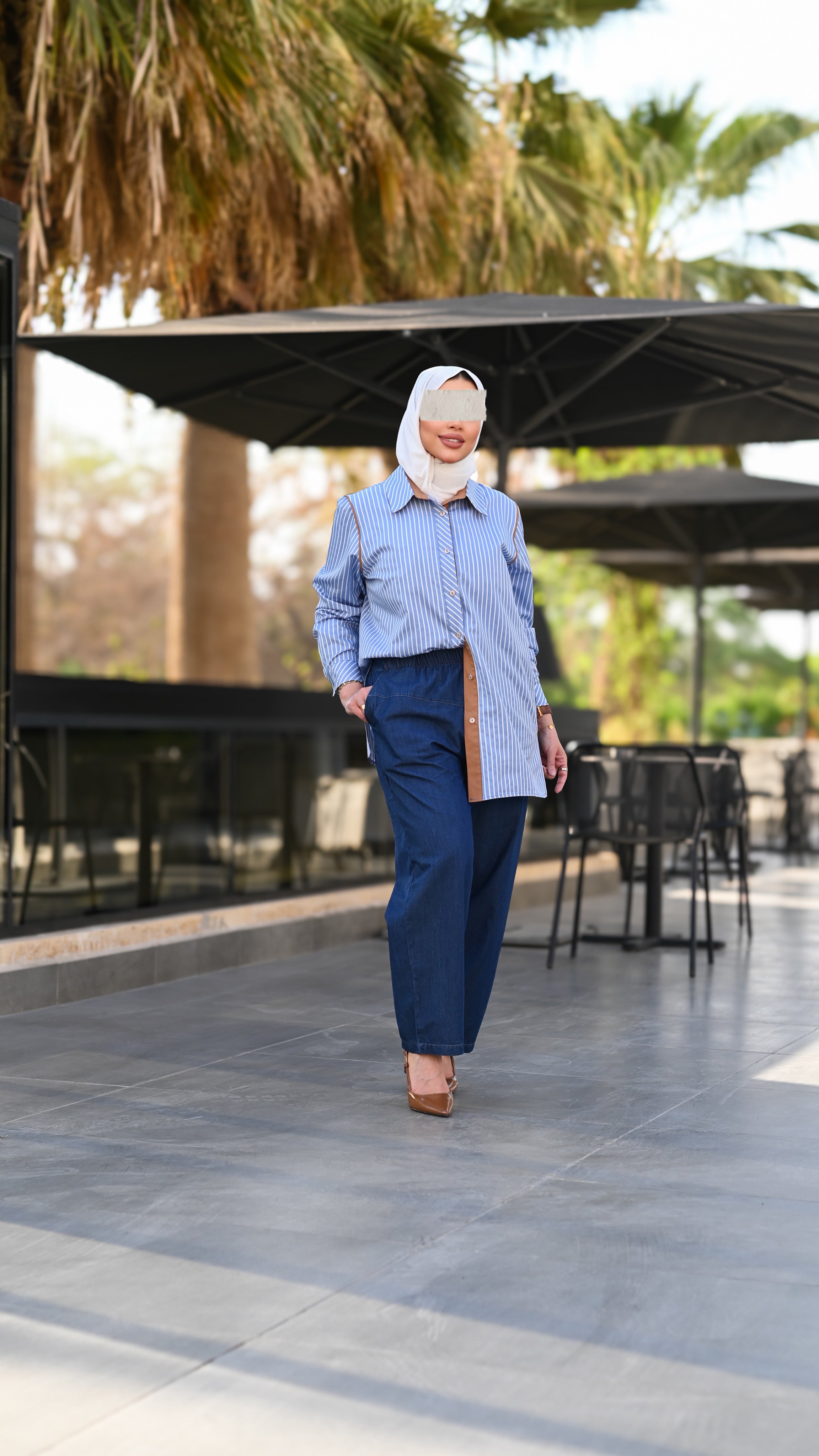 Striped Poplin Shirt