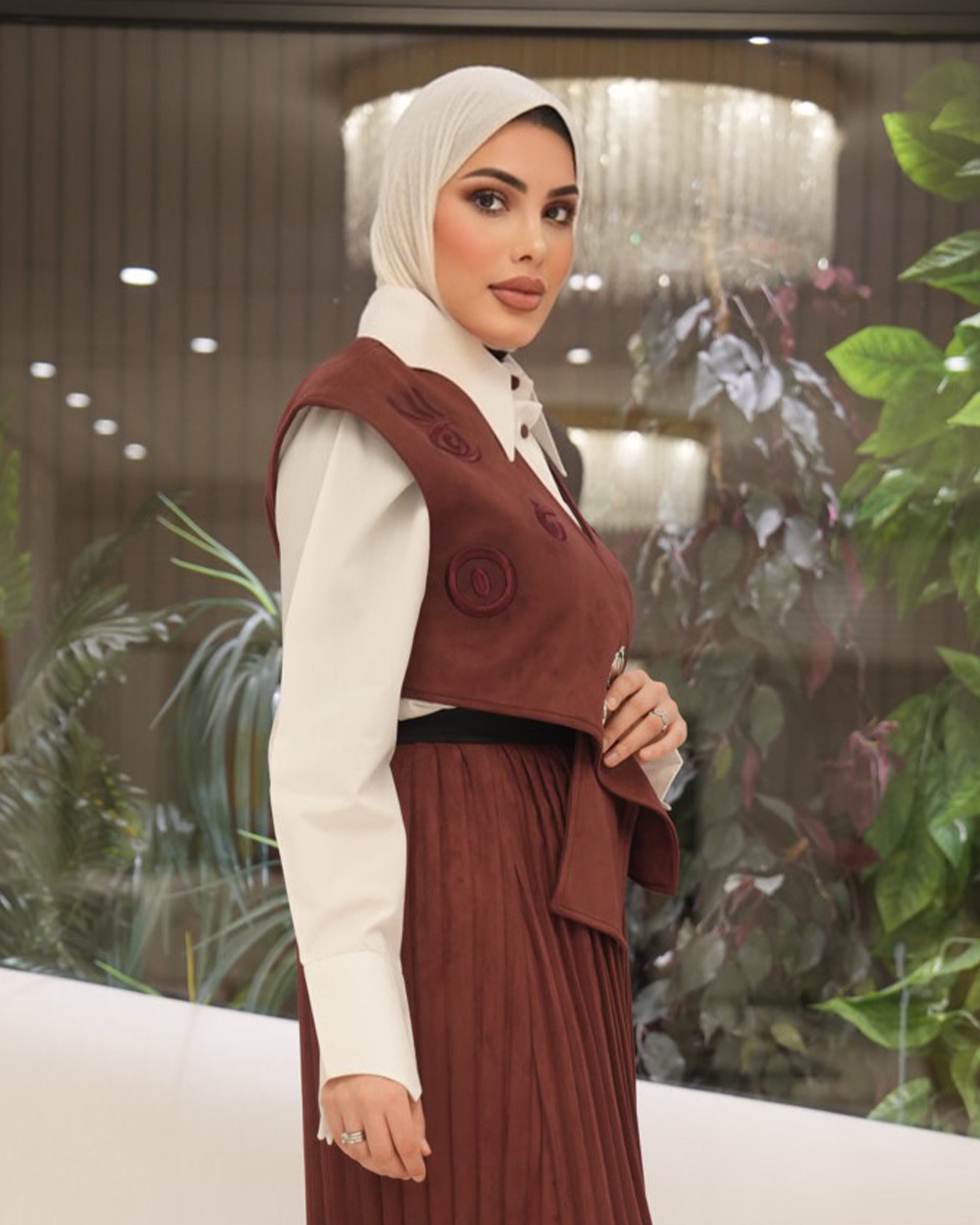 White Poplin Embroidered Shirt