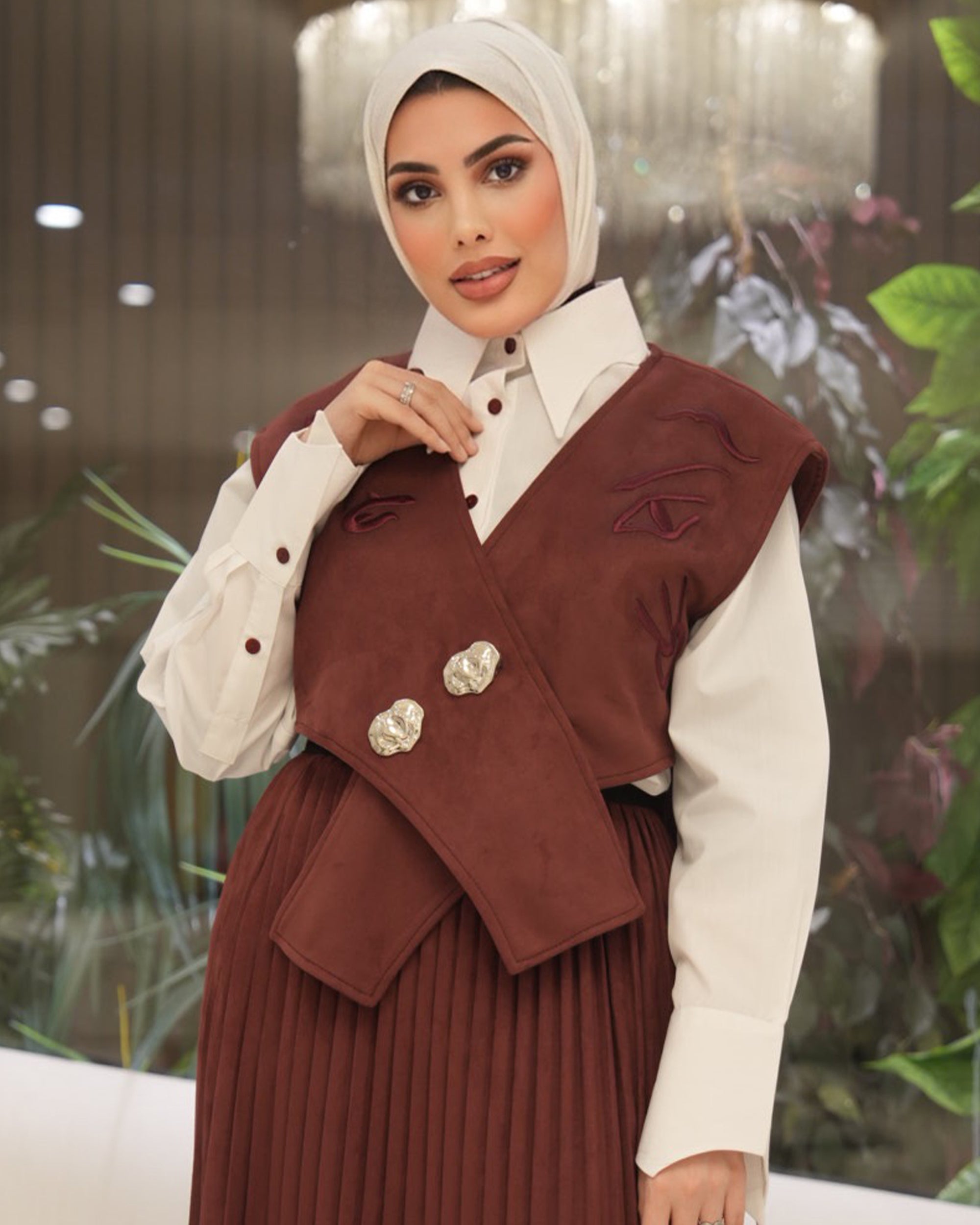 White Poplin Embroidered Shirt