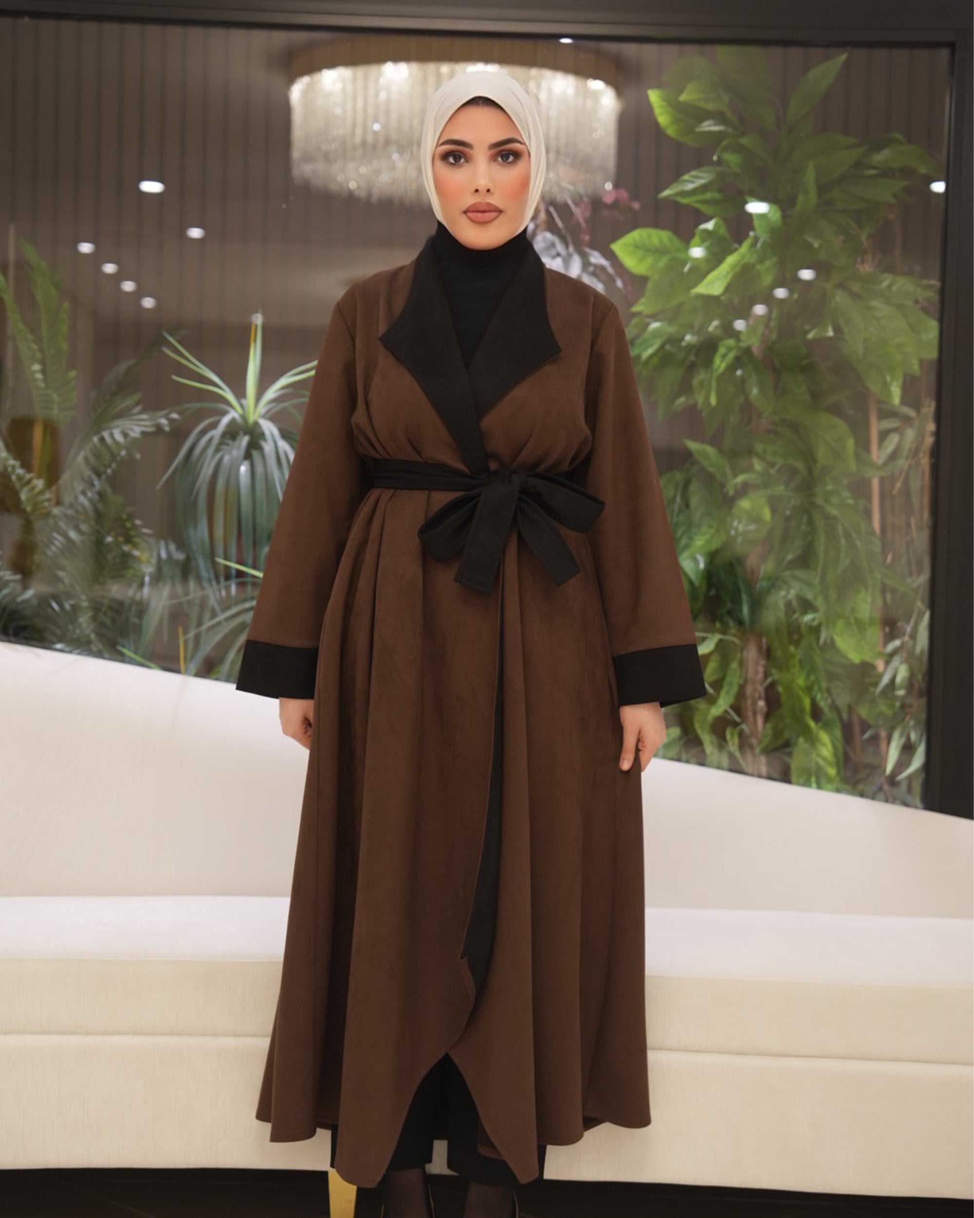 Mocha Chamois Belted Jacket