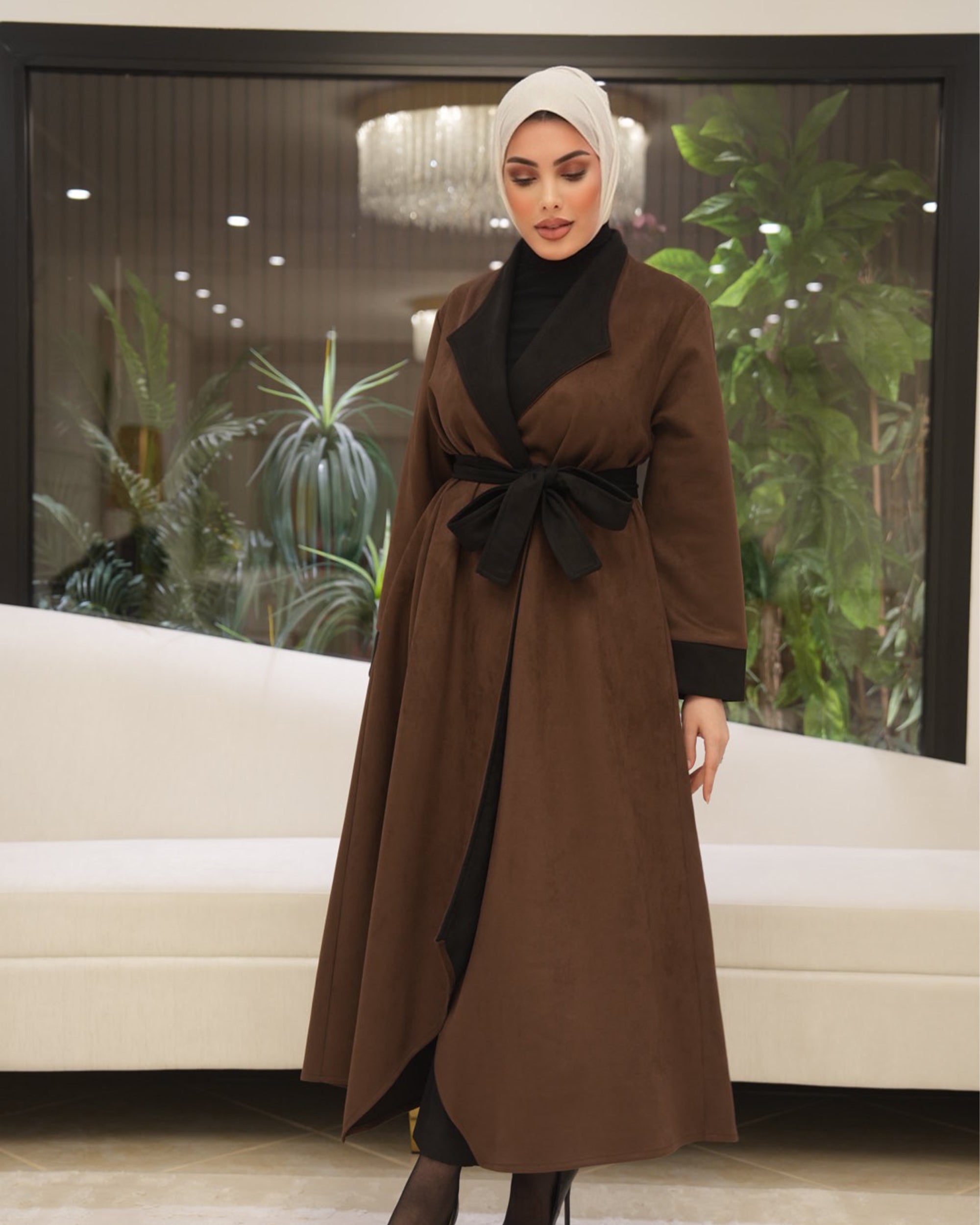 Mocha Chamois Belted Jacket