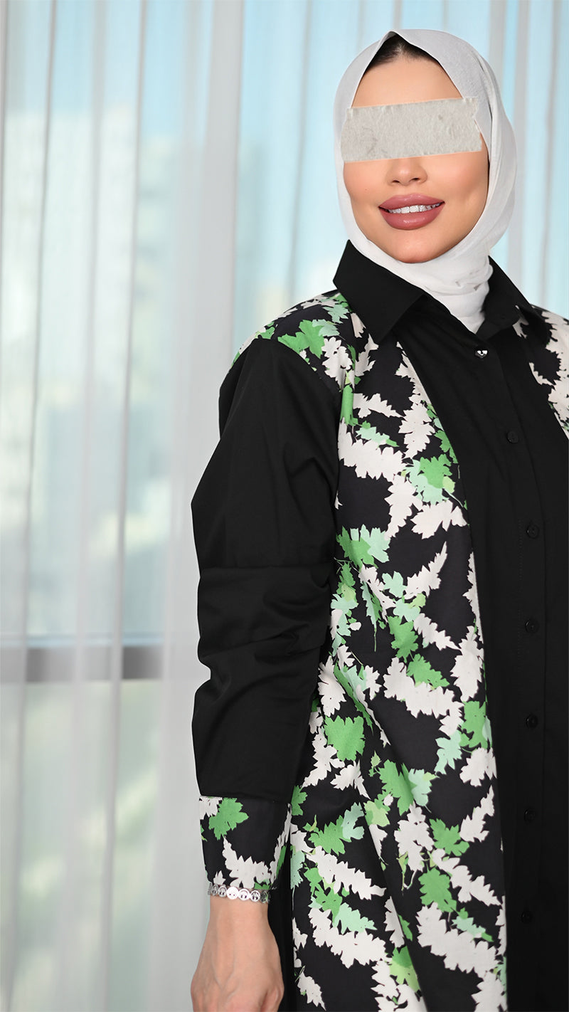 Green Noir Patterned Shirt