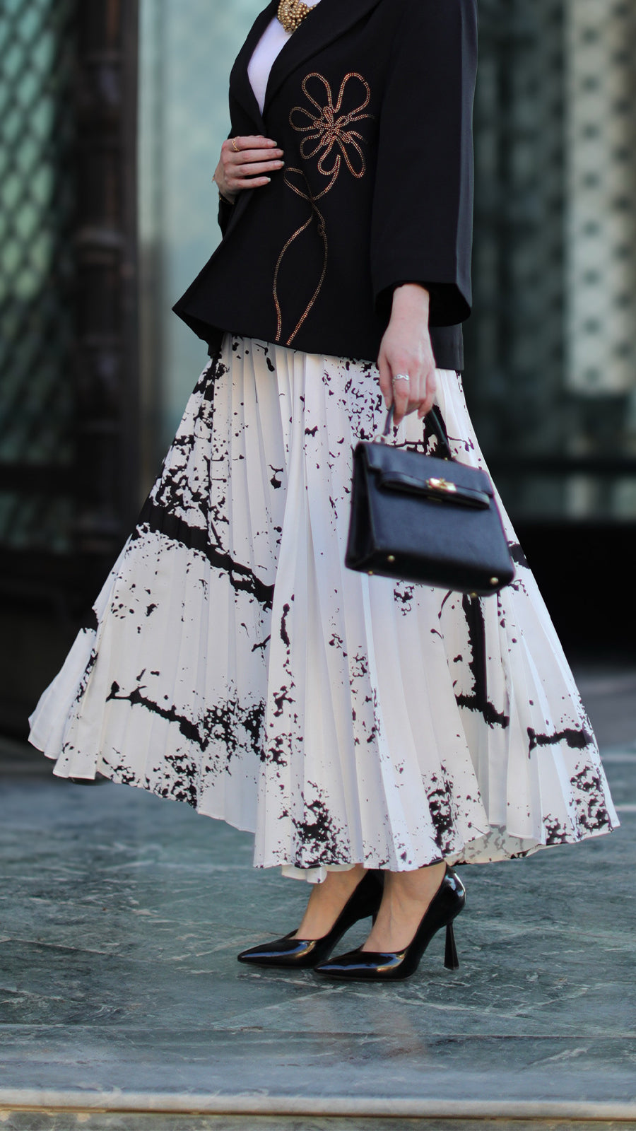 Black and White Skirt