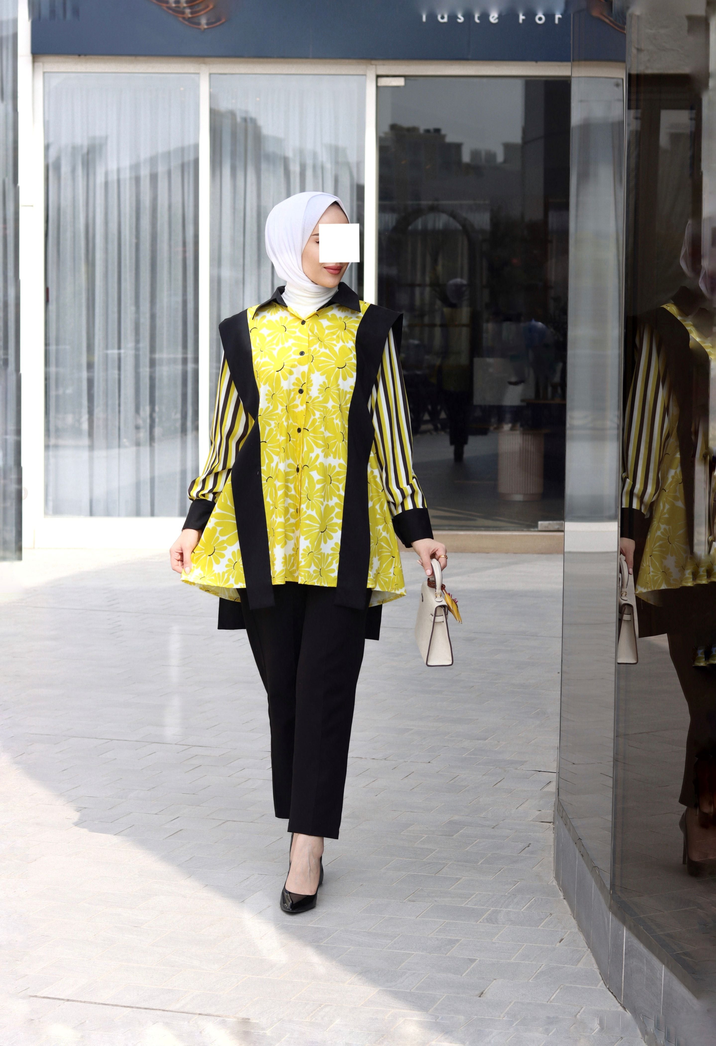Floral Stripe Poplin Shirt
