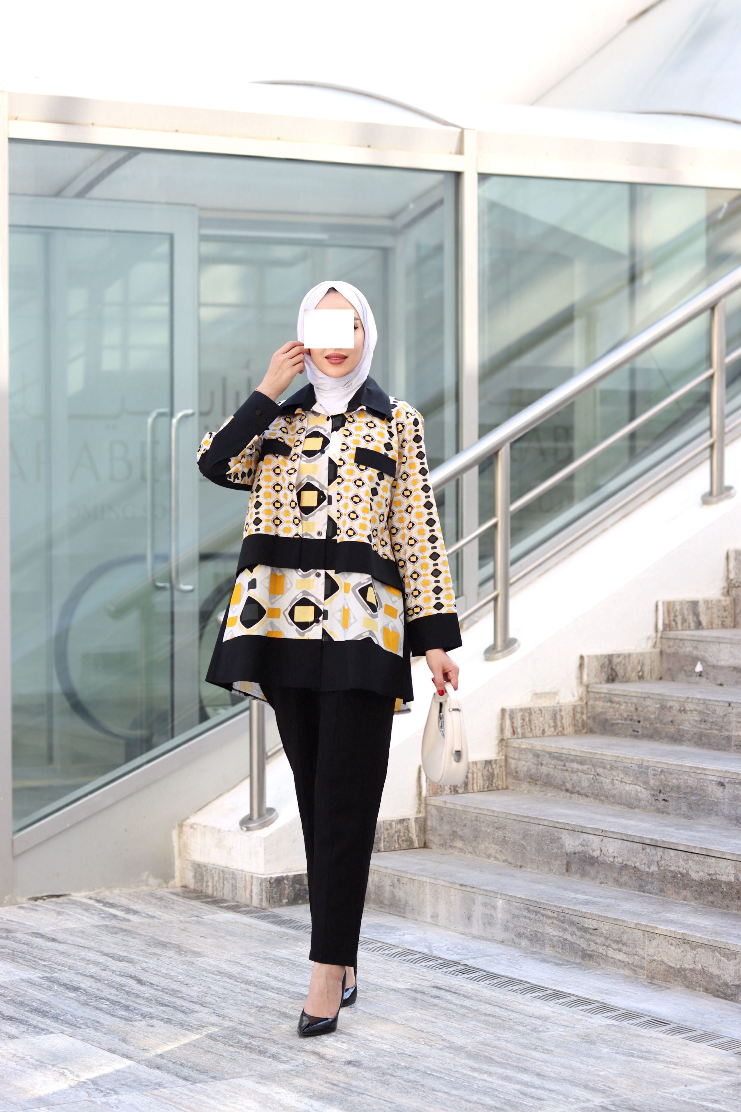 Geo Chic Poplin Shirt