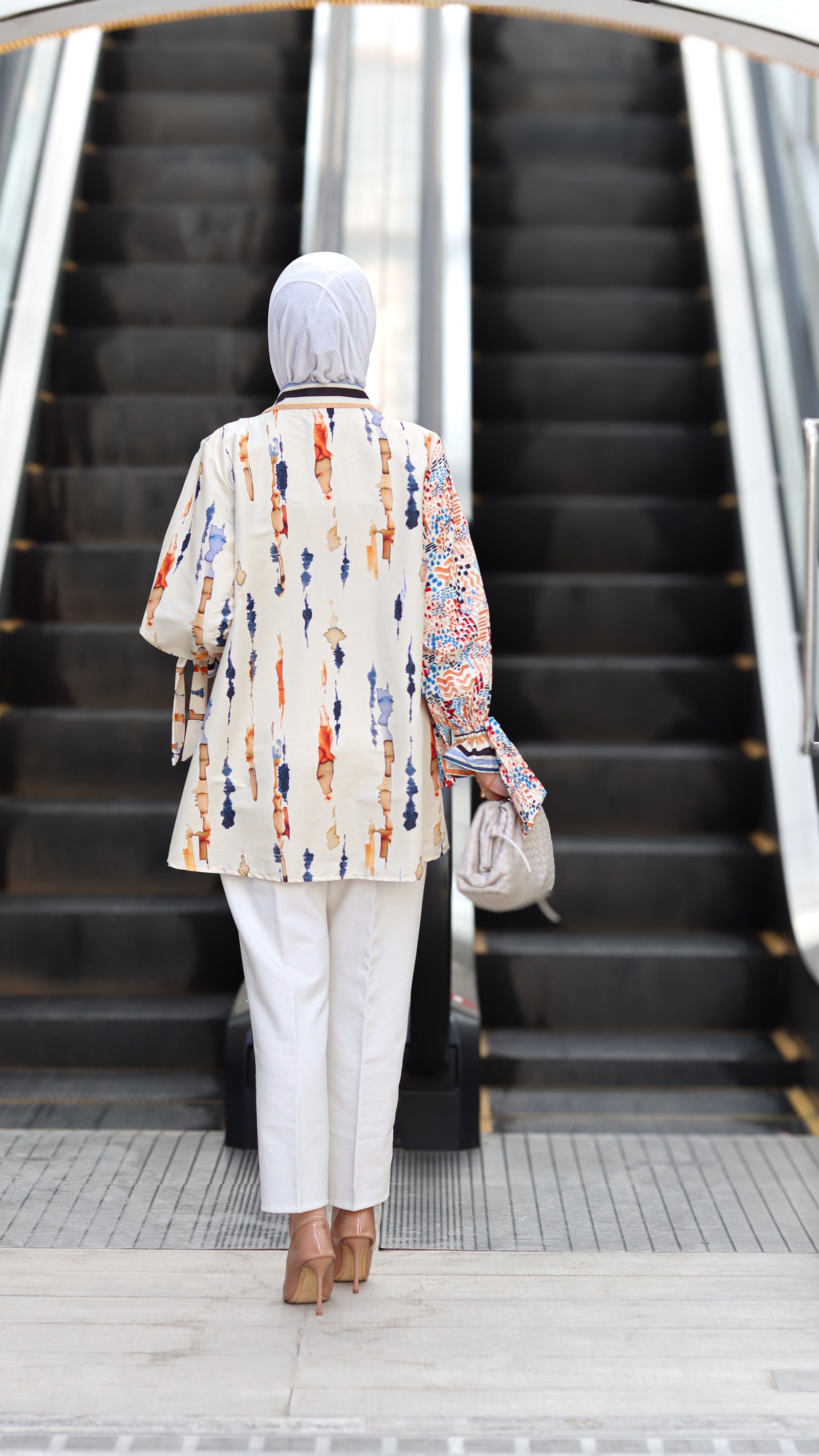 Abstract Print Poplin Shirt