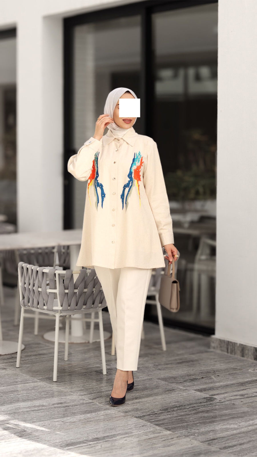 Art Stroke Linen Shirt