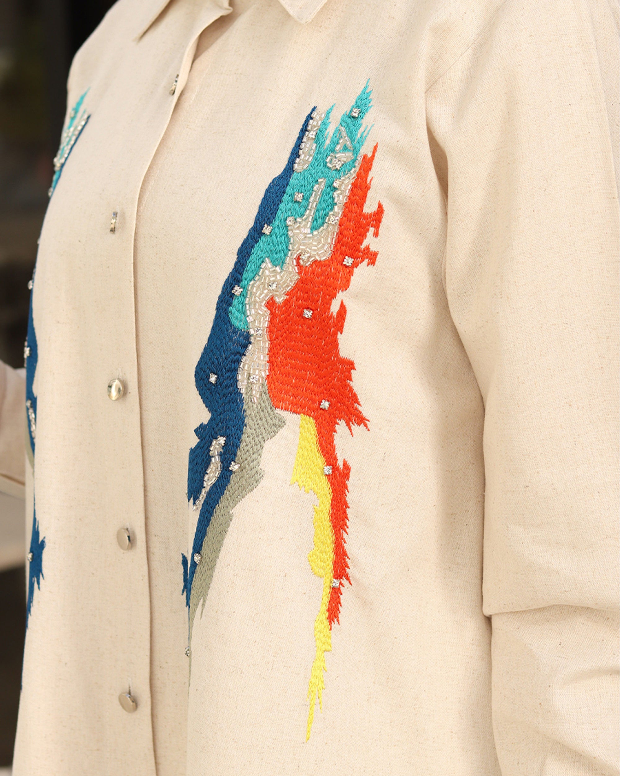 قميص كتان آرت ستروك