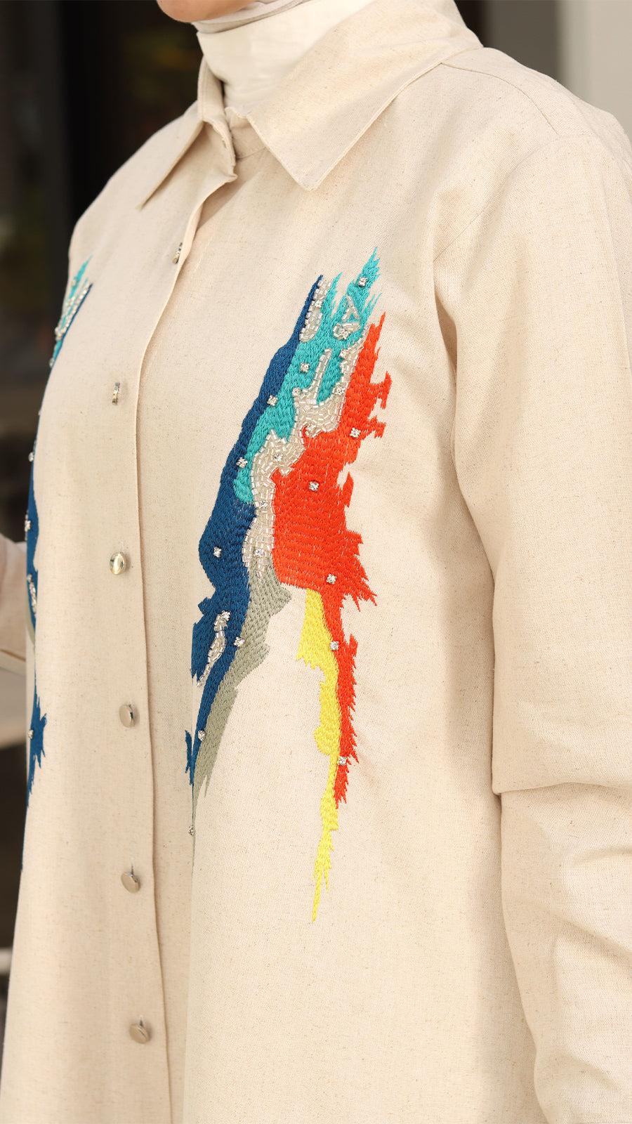Art Stroke Linen Shirt