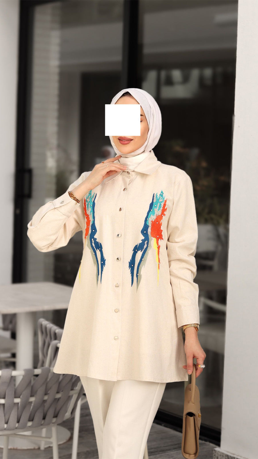 Art Stroke Linen Shirt