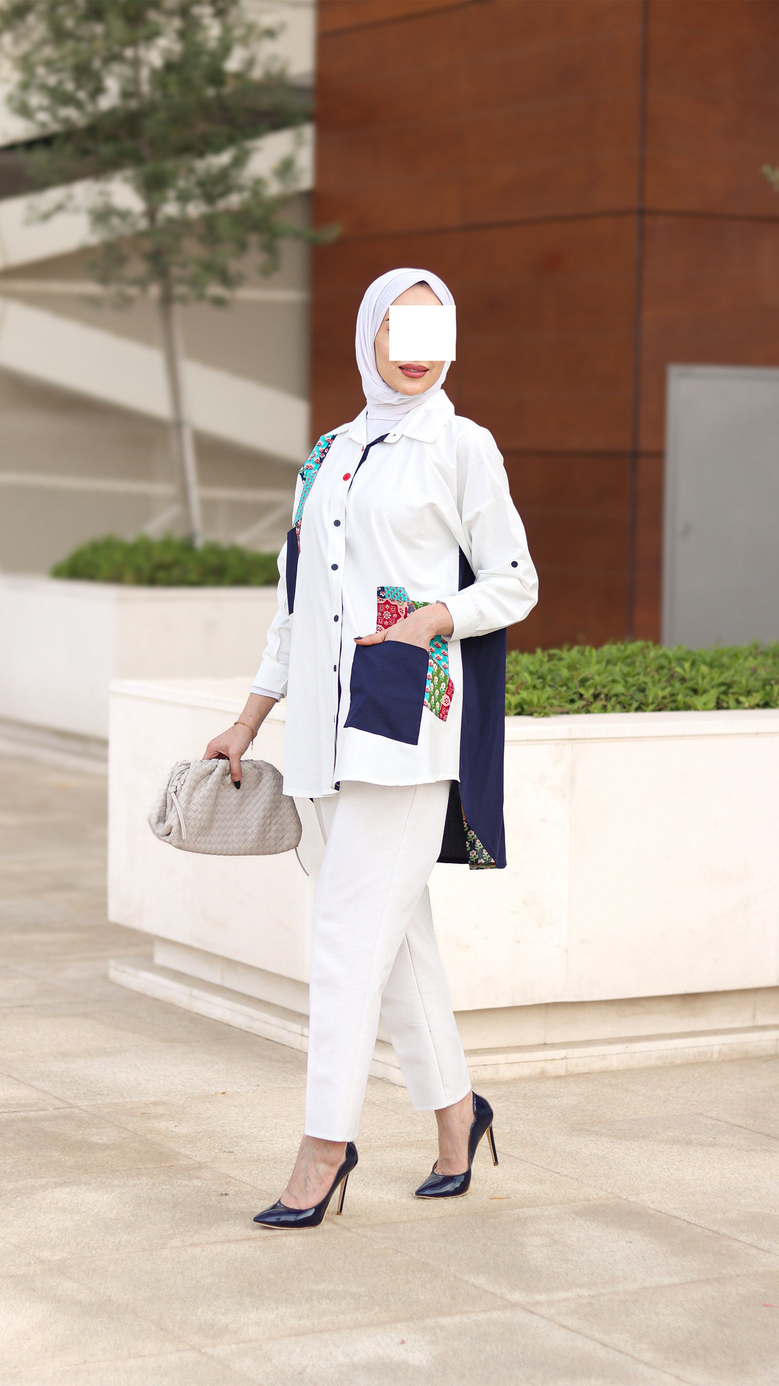 Mixed Print Poplin Shirt