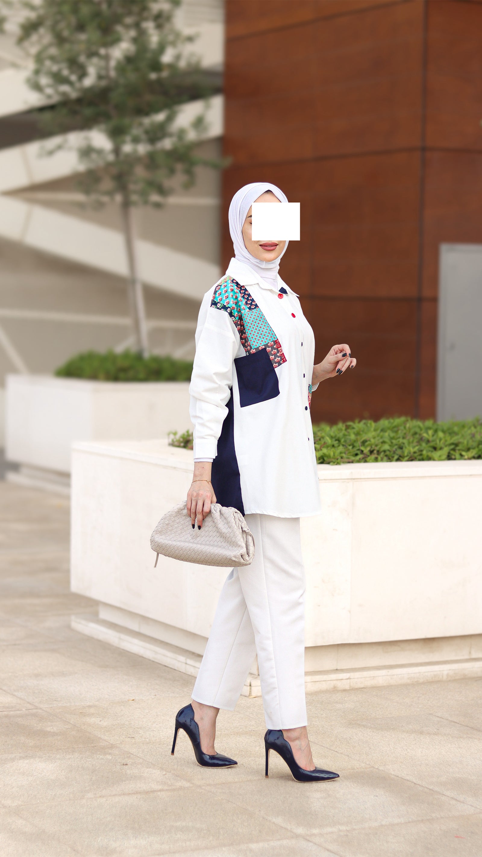 Mixed Print Poplin Shirt