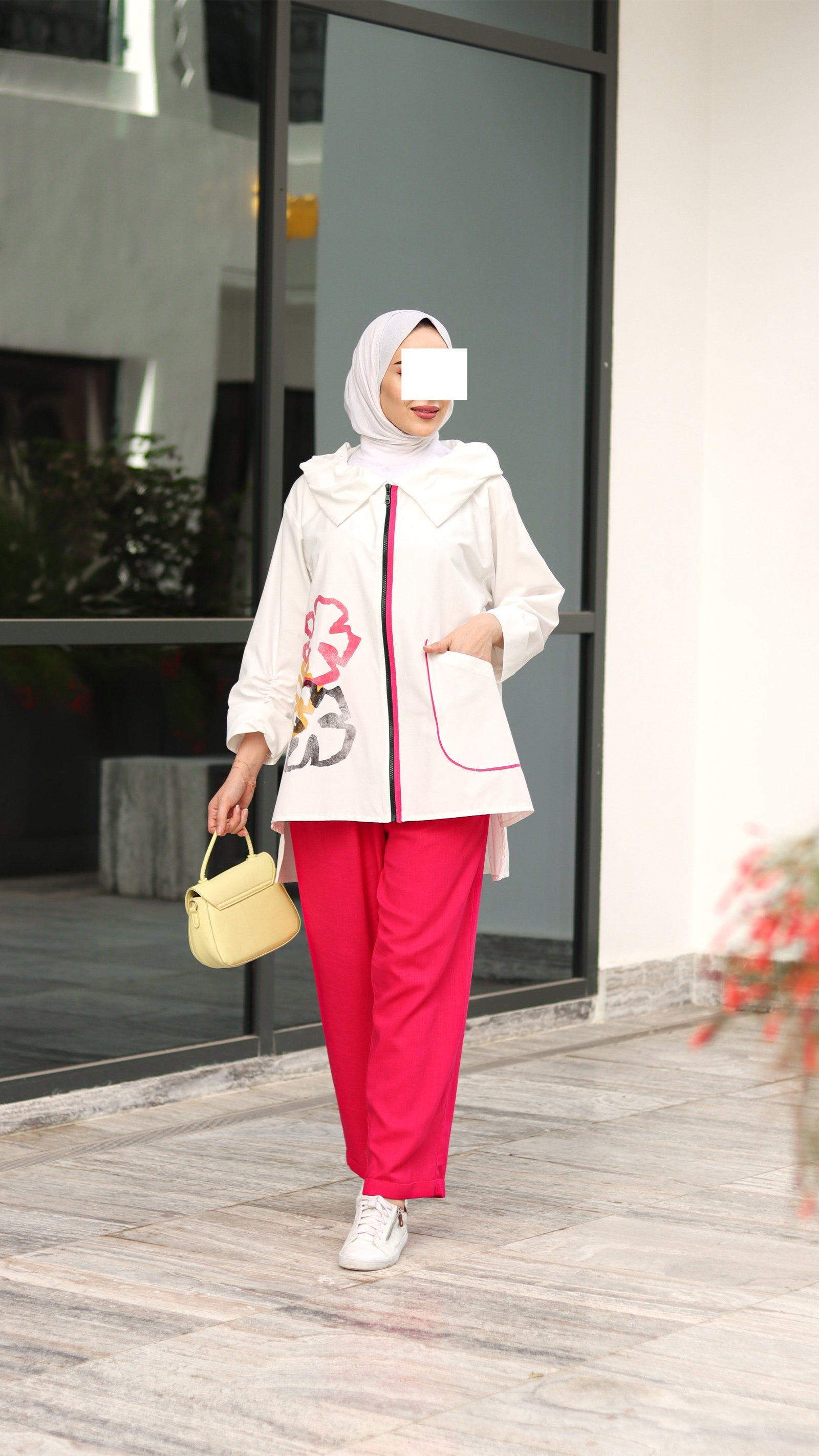 Floral Edge Poplin Jacket