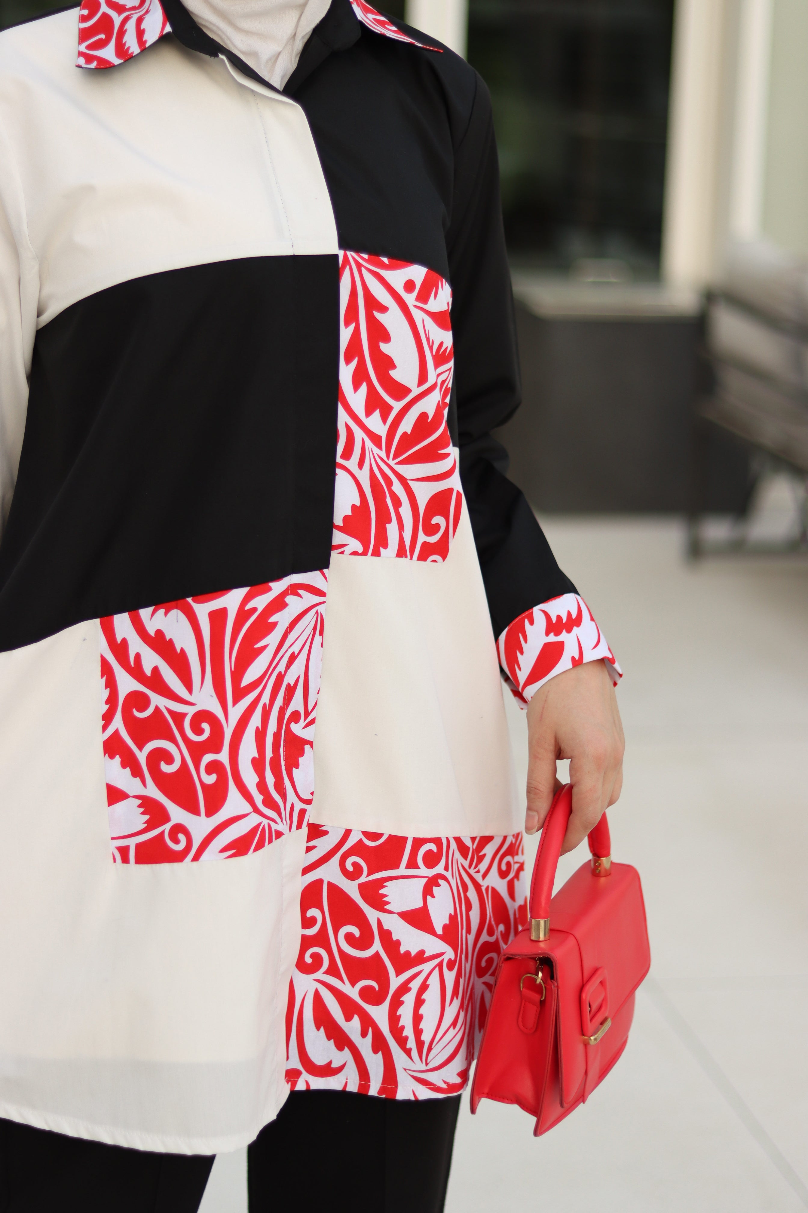 Bold Contrast Poplin Shirt
