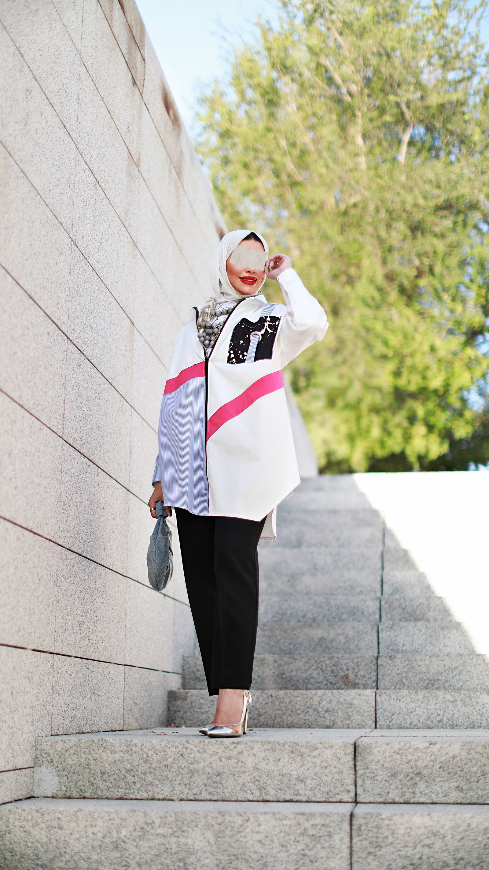 Colorblock Poplin Shirt