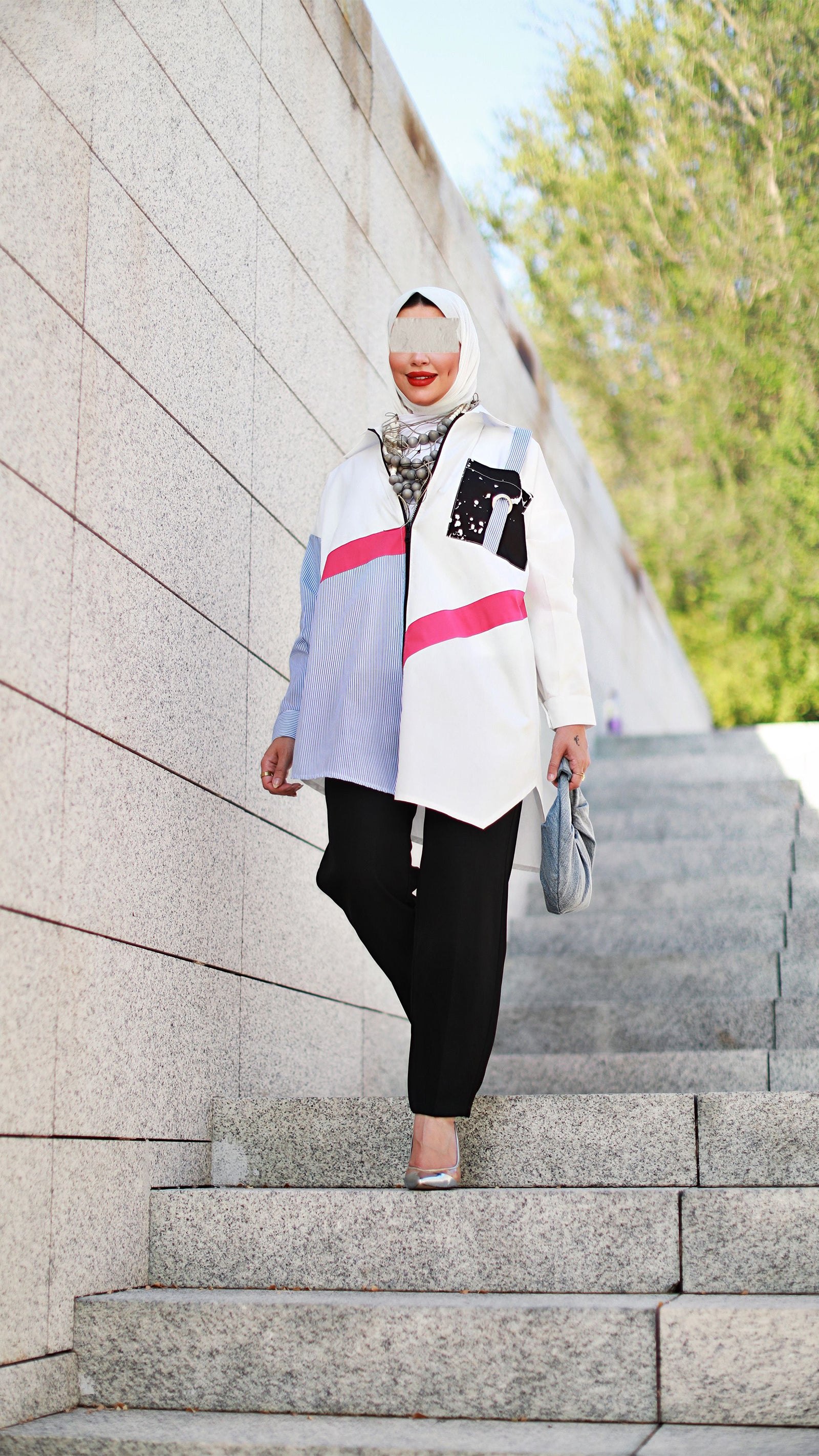 Colorblock Poplin Shirt