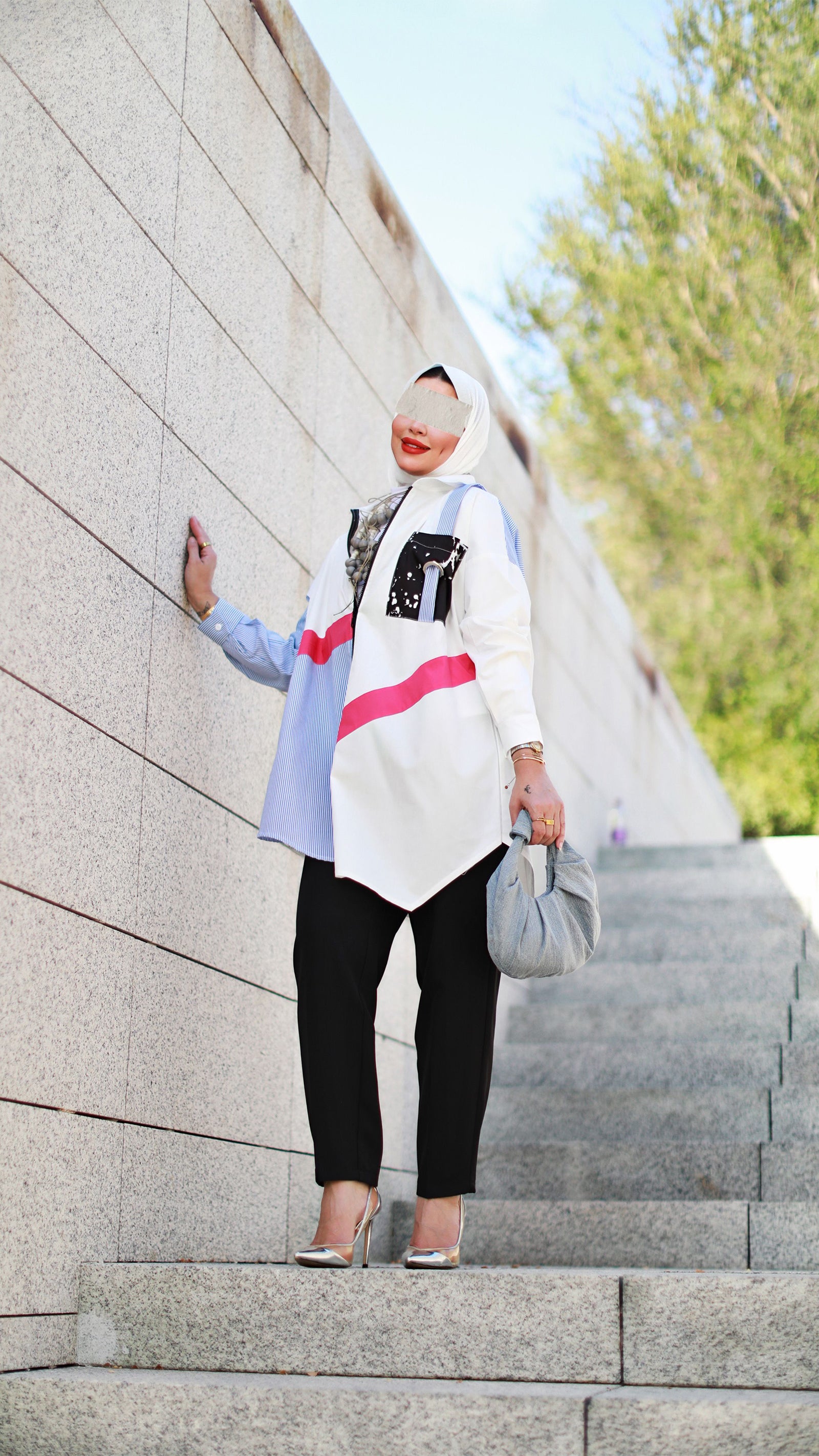 Colorblock Poplin Shirt