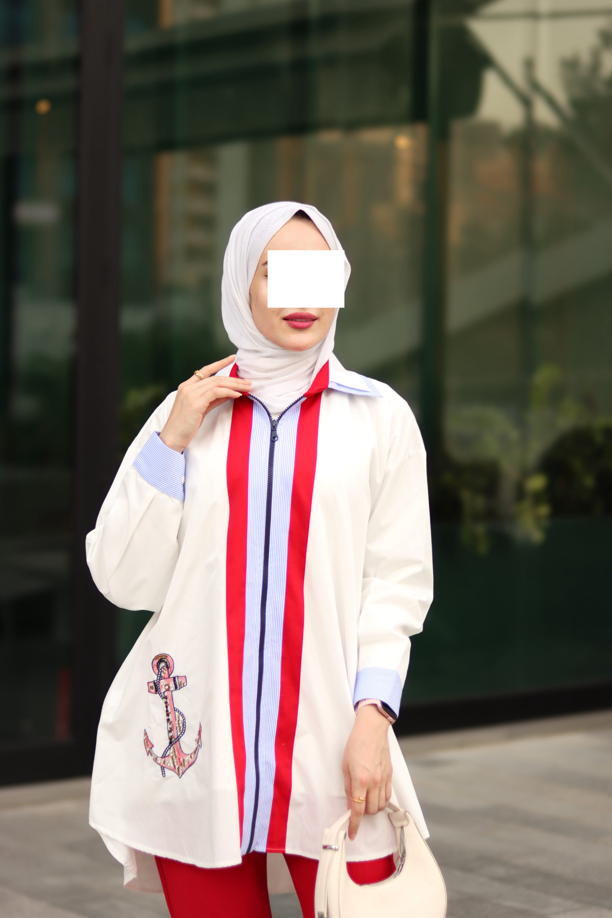Anchor Stripe Poplin Jacket