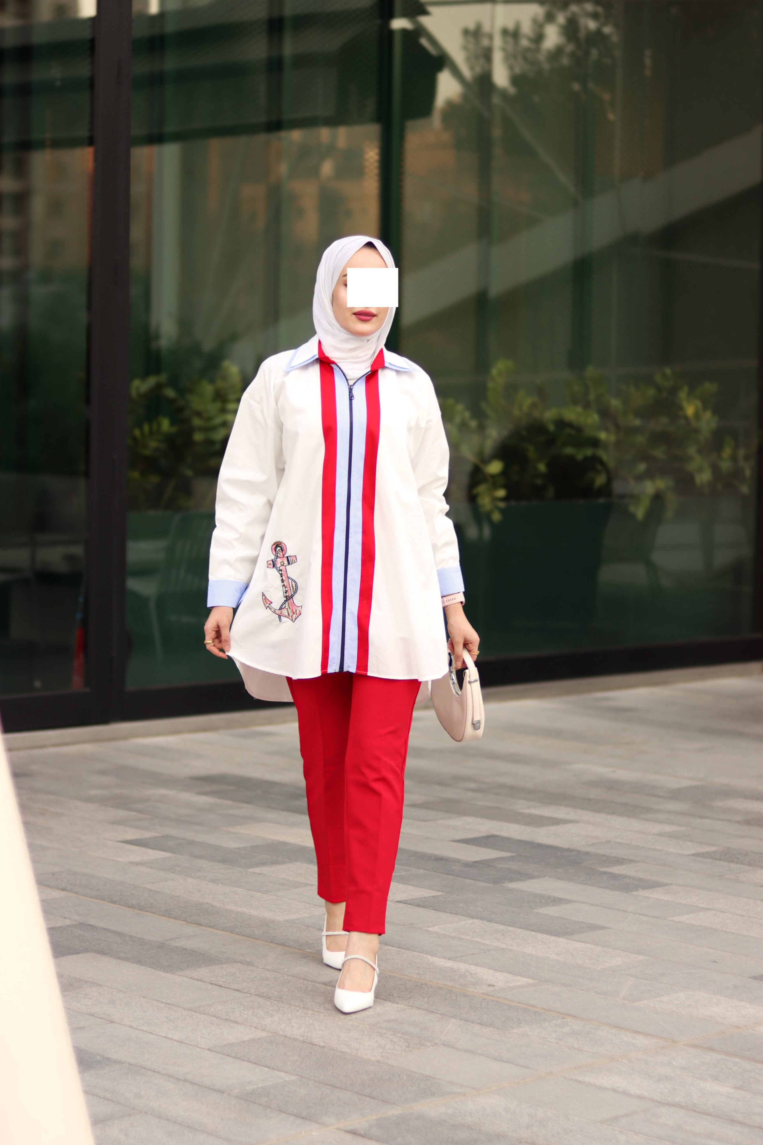 Anchor Stripe Poplin Jacket