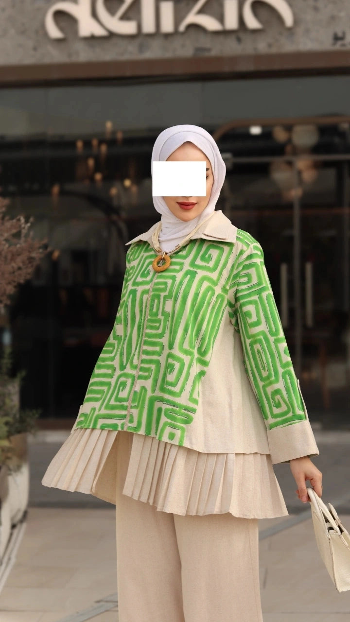 Green Linen Jacket