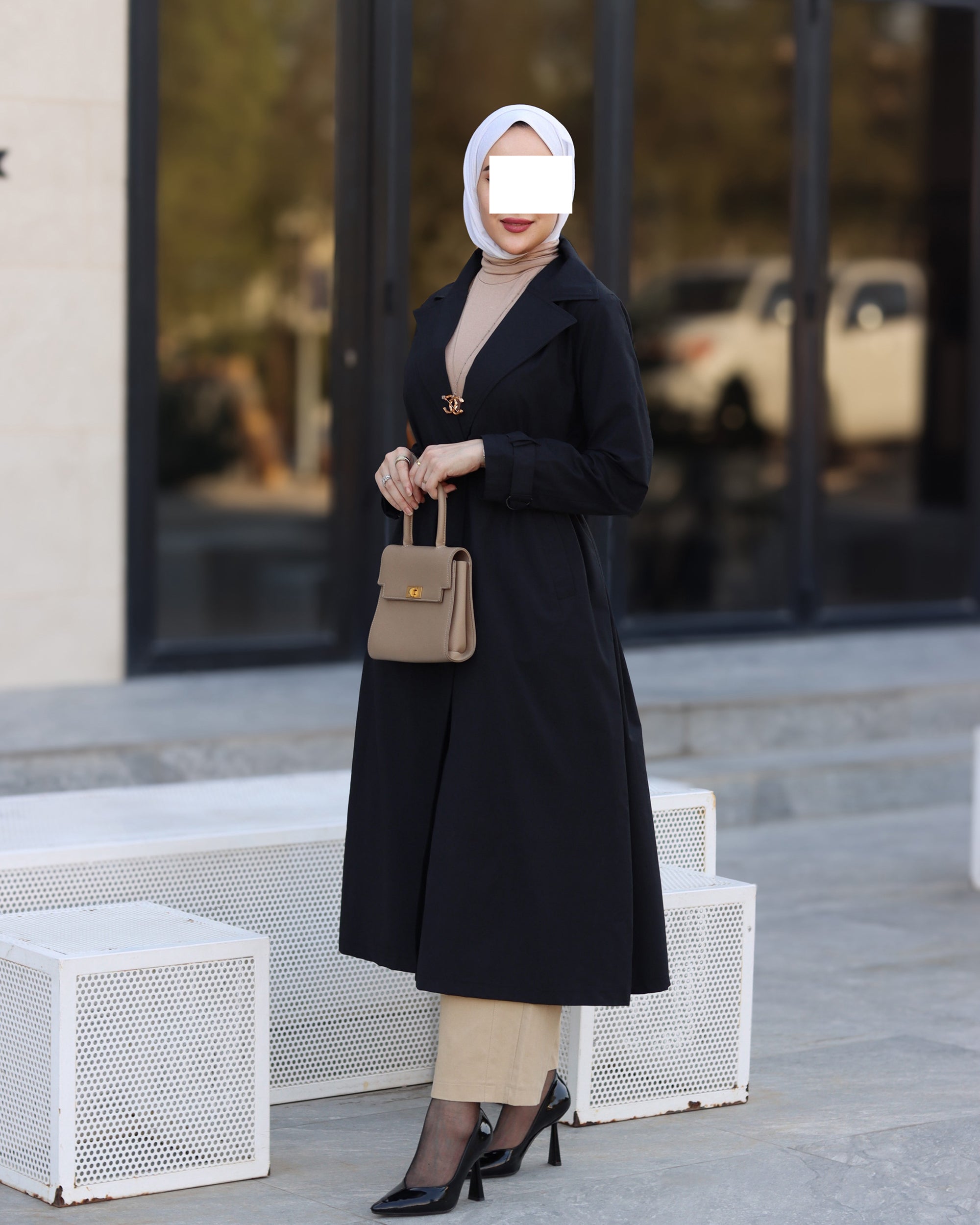 جاكيت غاباردين بحزام