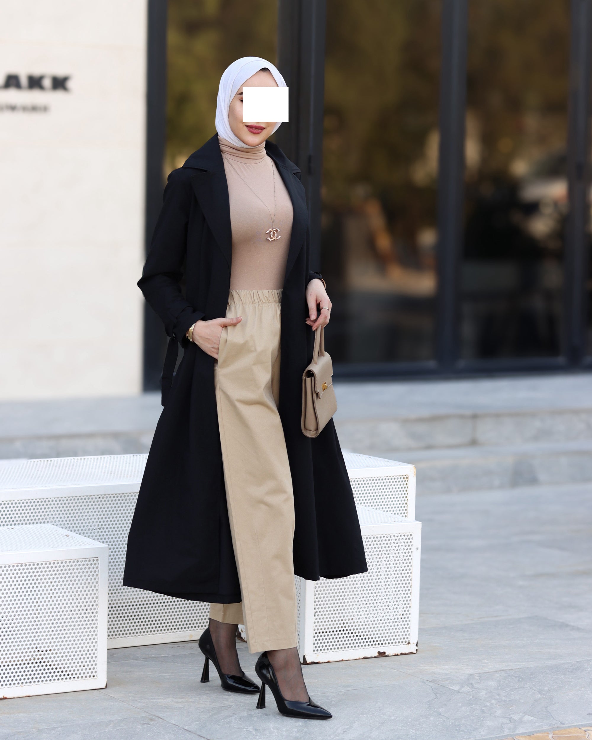 جاكيت غاباردين بحزام