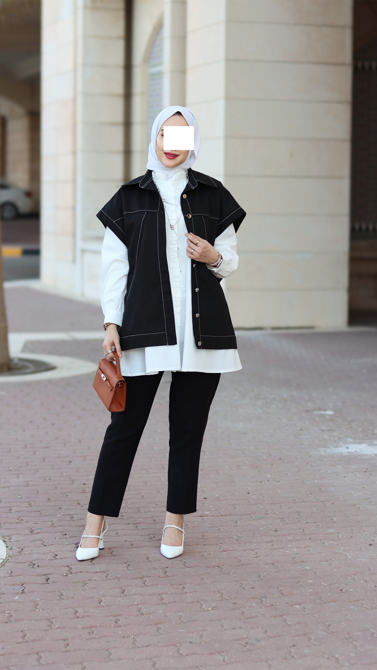 Contrast Stitch Poplin Jacket