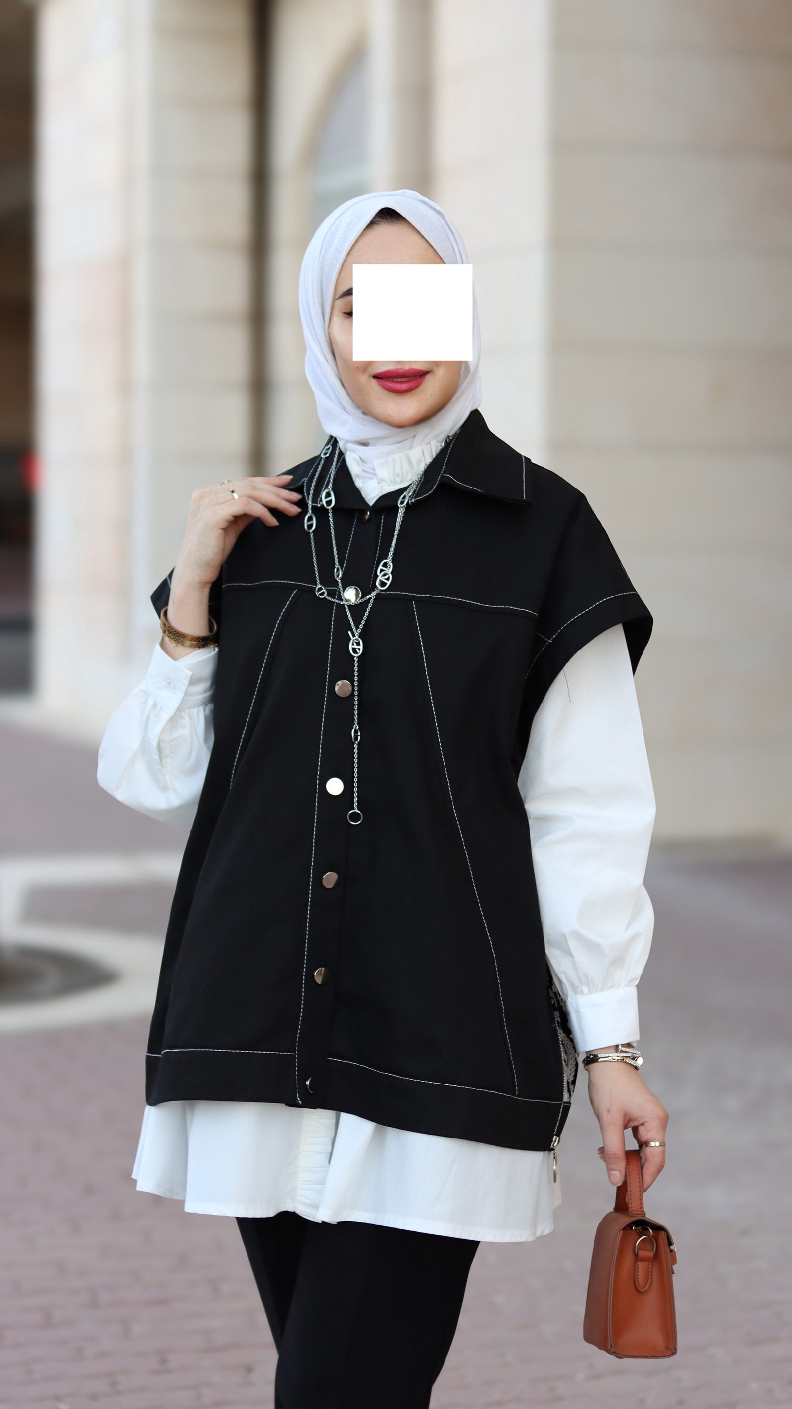 Contrast Stitch Poplin Jacket