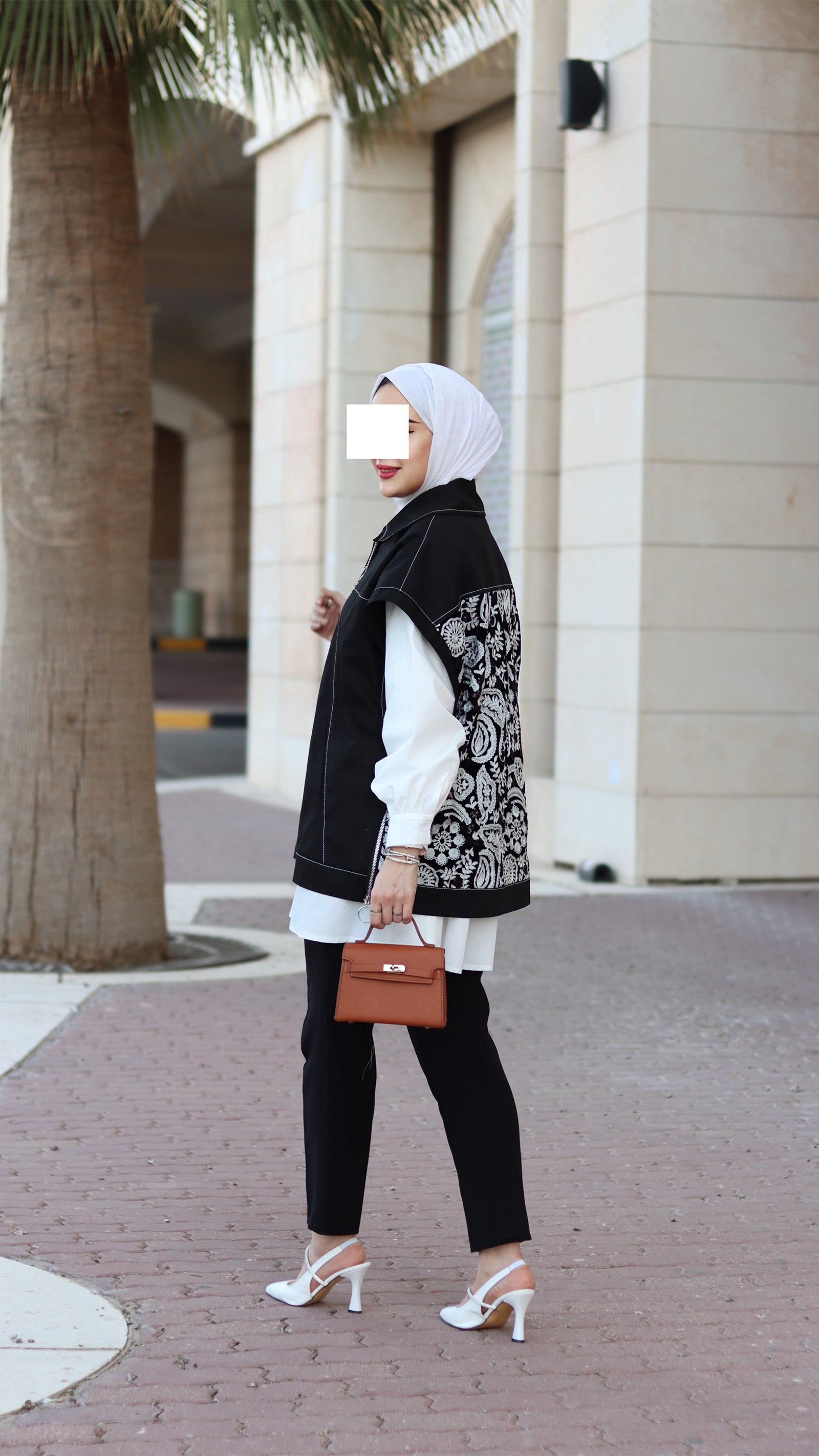Contrast Stitch Poplin Jacket