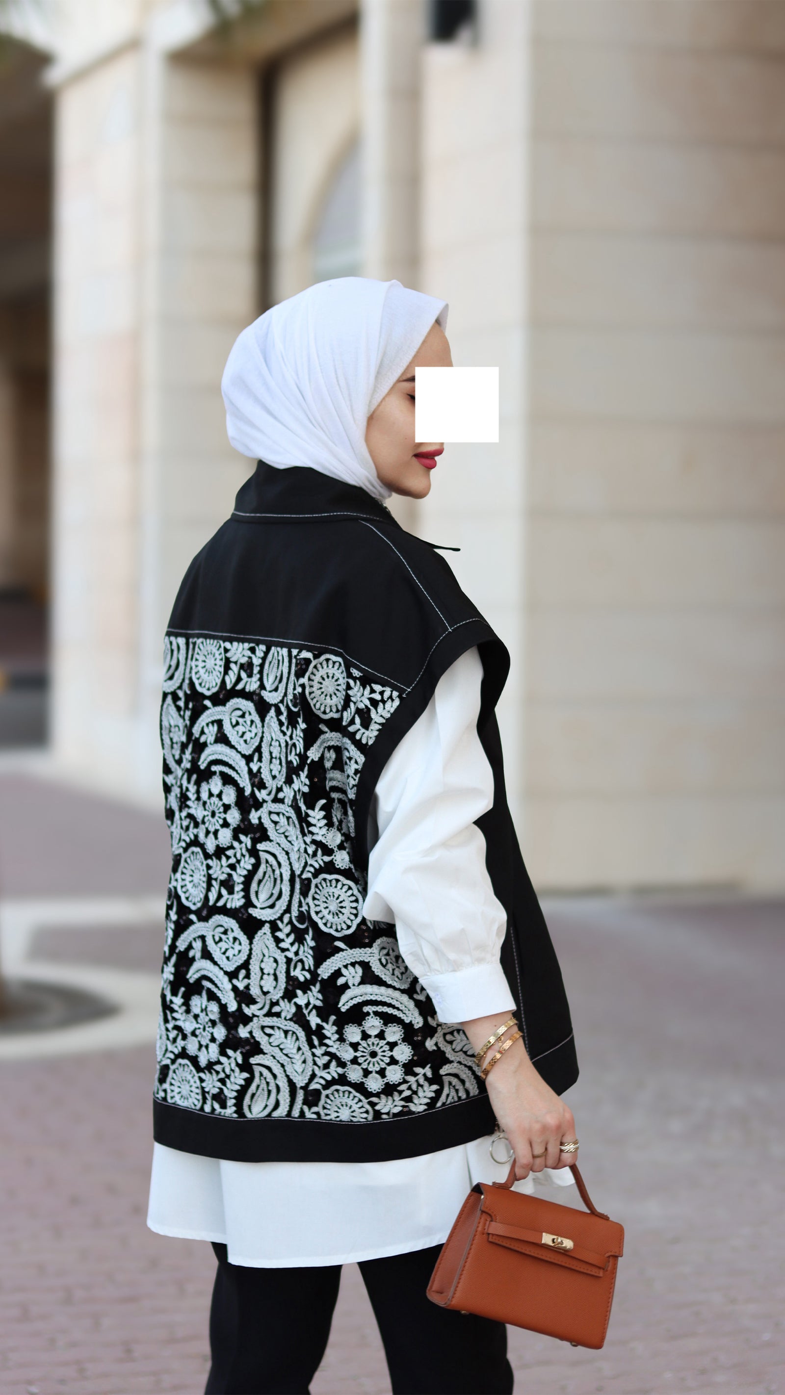 Contrast Stitch Poplin Jacket
