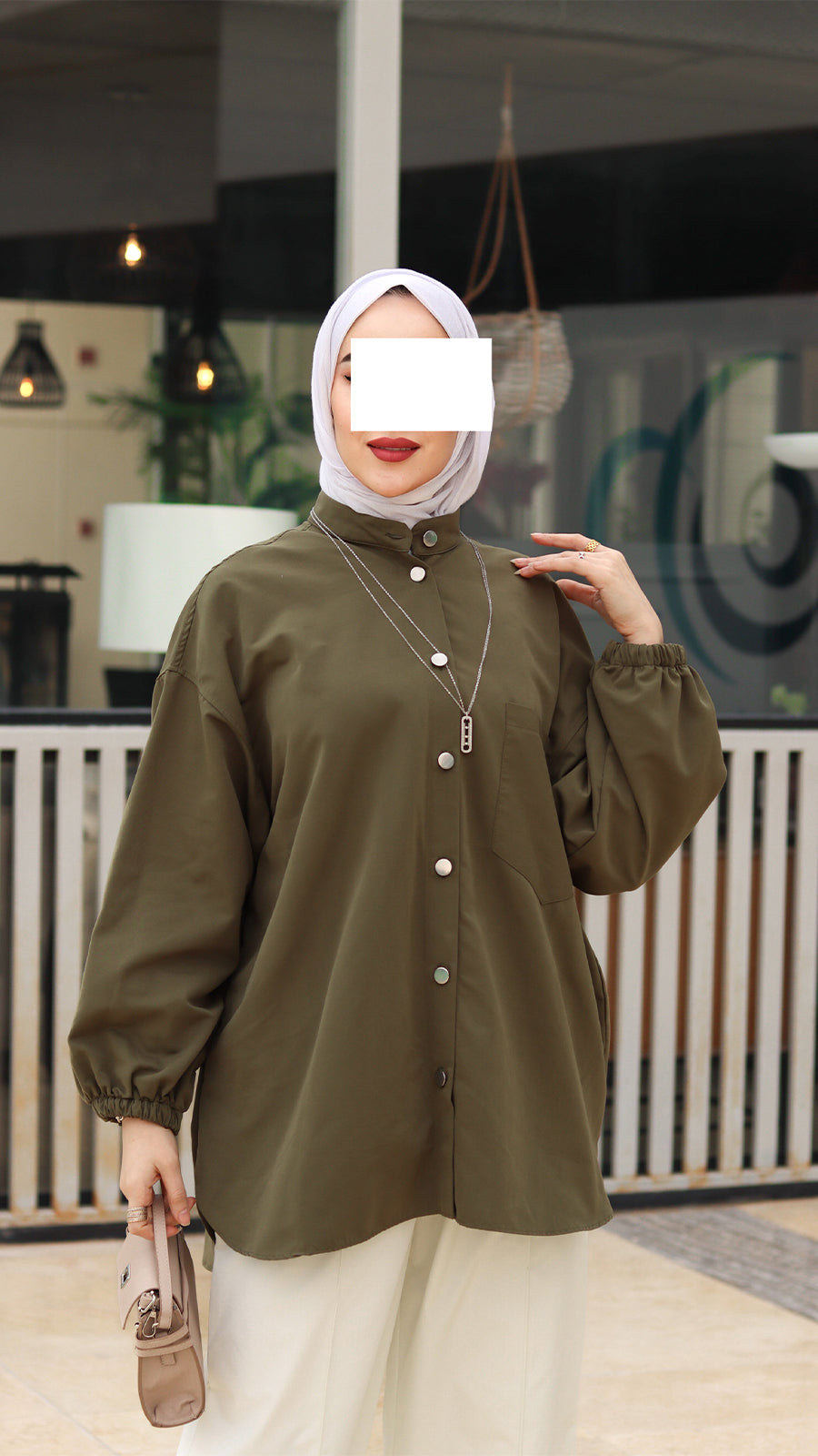 Button Poplin Shirt